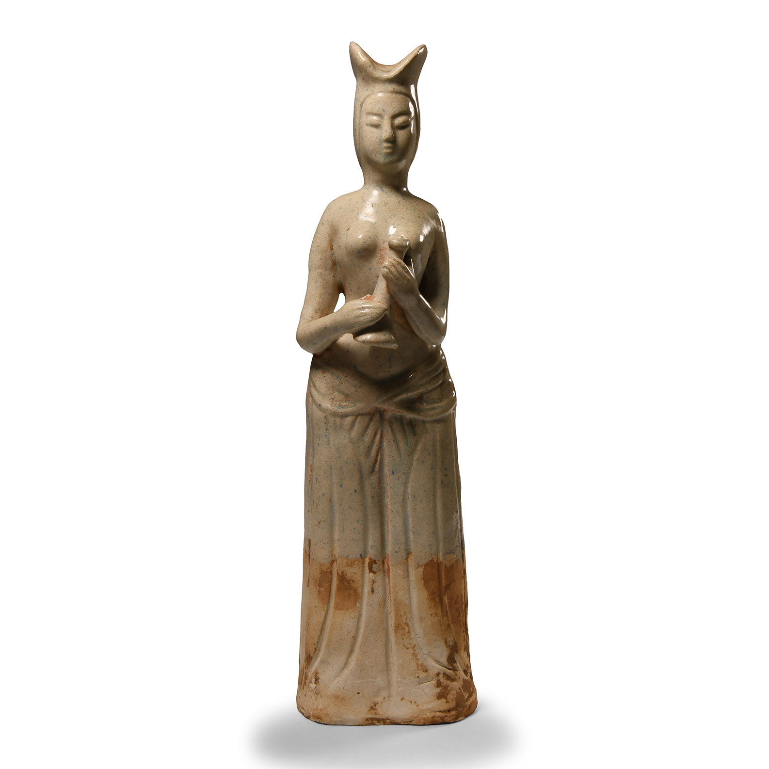 Chinese Sui Straw Glazed Figure