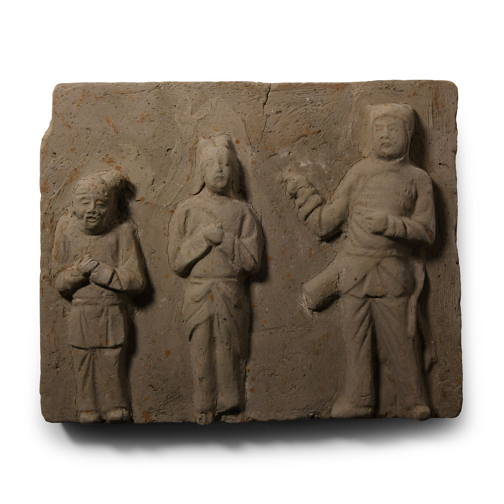 Chinese Song Tile with Handprint Signature