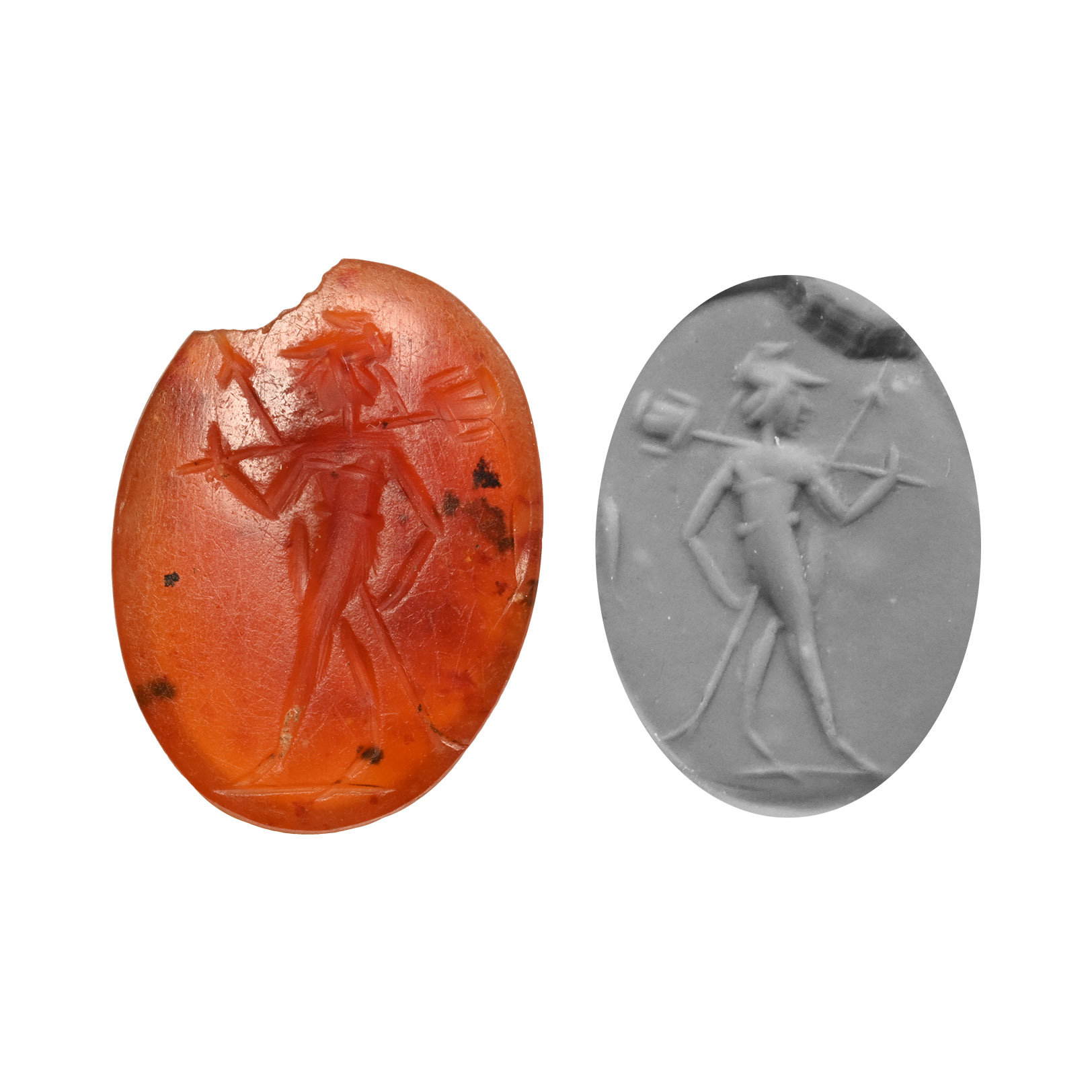 Roman Carnelian Gemstone with Mars Gradivus