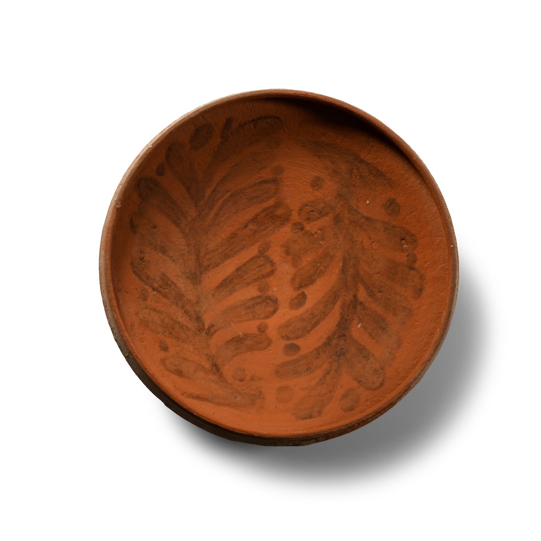Nabataean Decorated Red Pottery Dish
