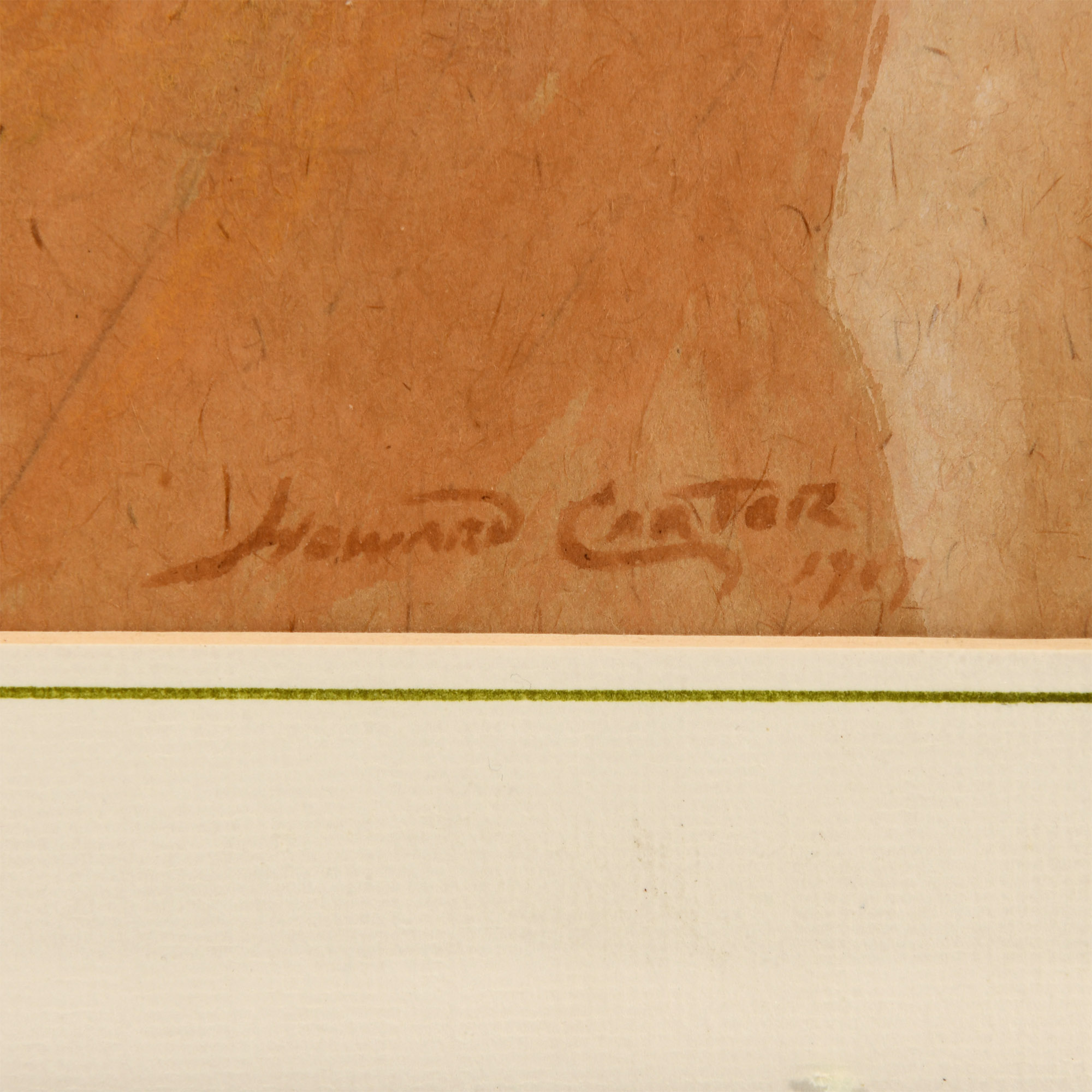 Egyptian Pharaoh Watercolour Attributed to Howard Carter
