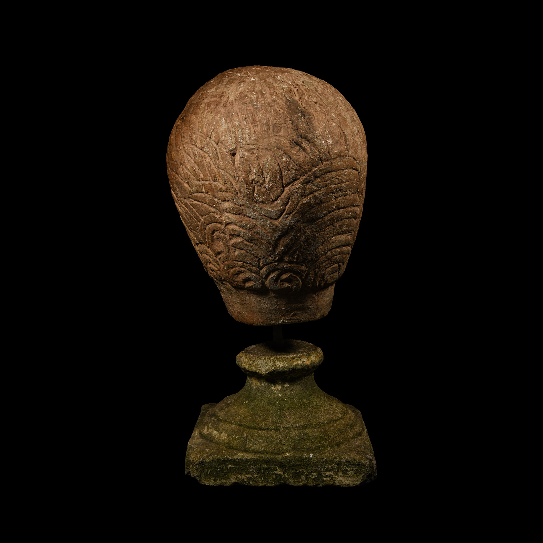 Over Life-Size Gallo-Roman Limestone Head of an Athlete