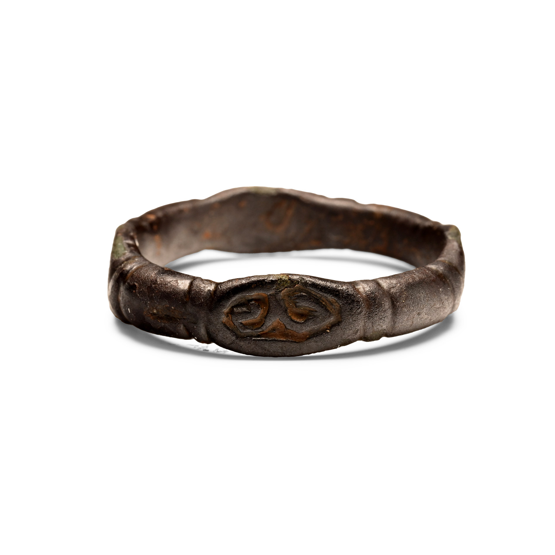 Late Anglo-Saxon Bronze Ring with Four Ovate Bezels