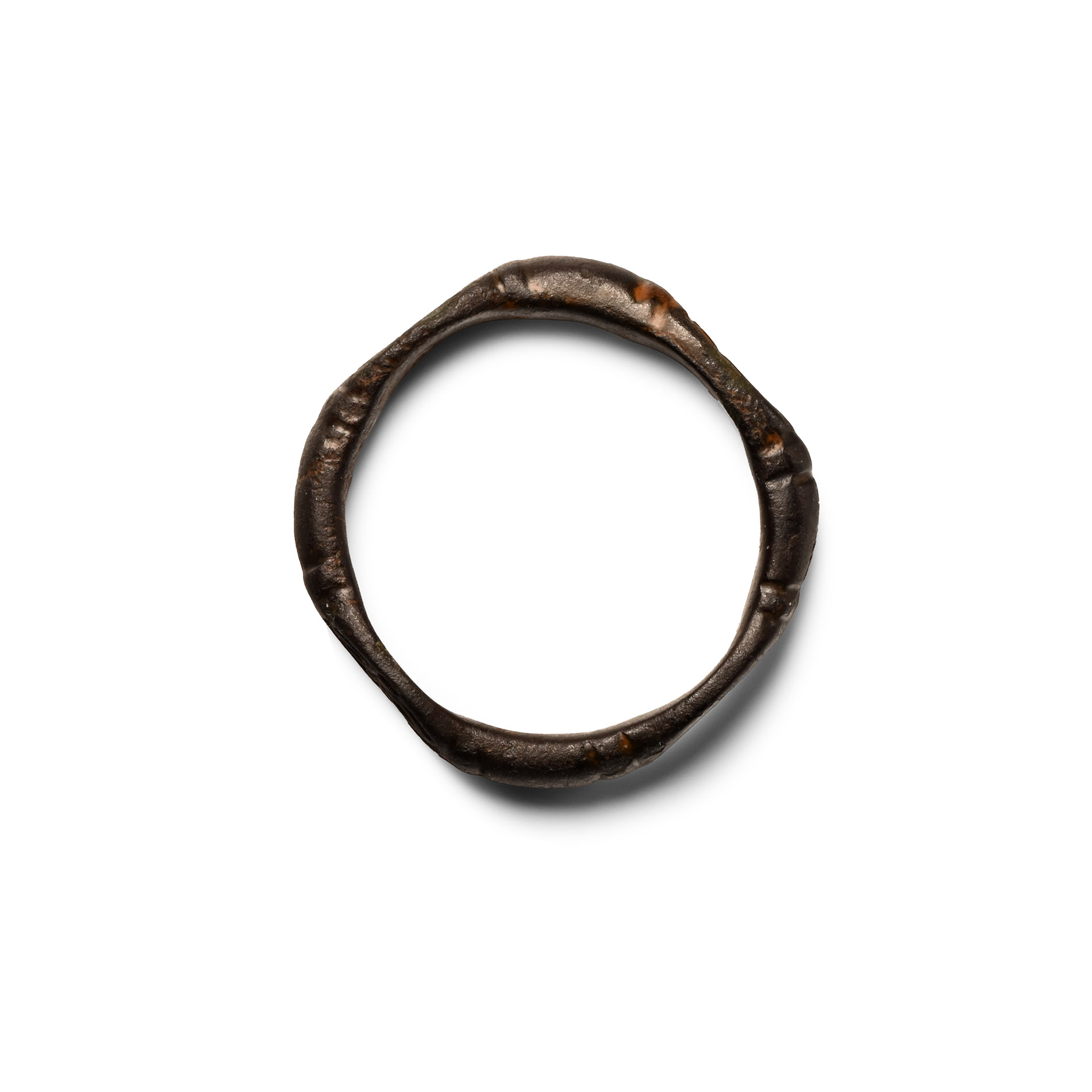 Late Anglo-Saxon Bronze Ring with Four Ovate Bezels