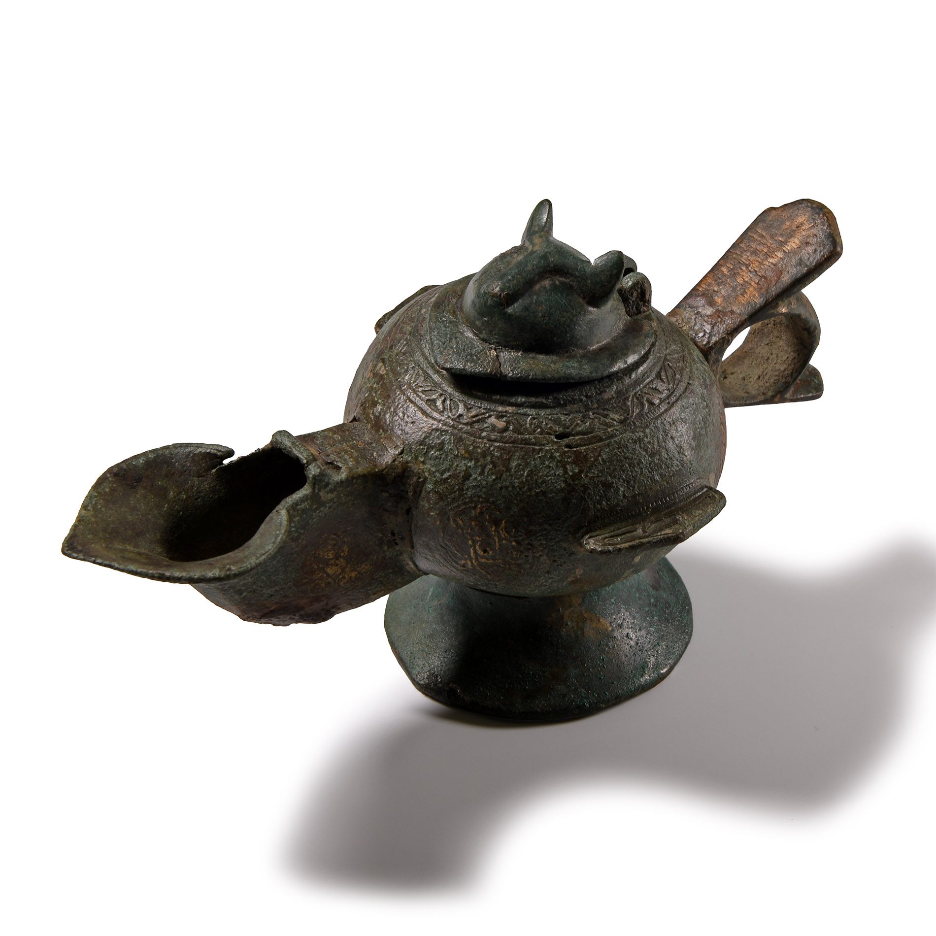 Western Asiatic Oil Lamp with Decorations