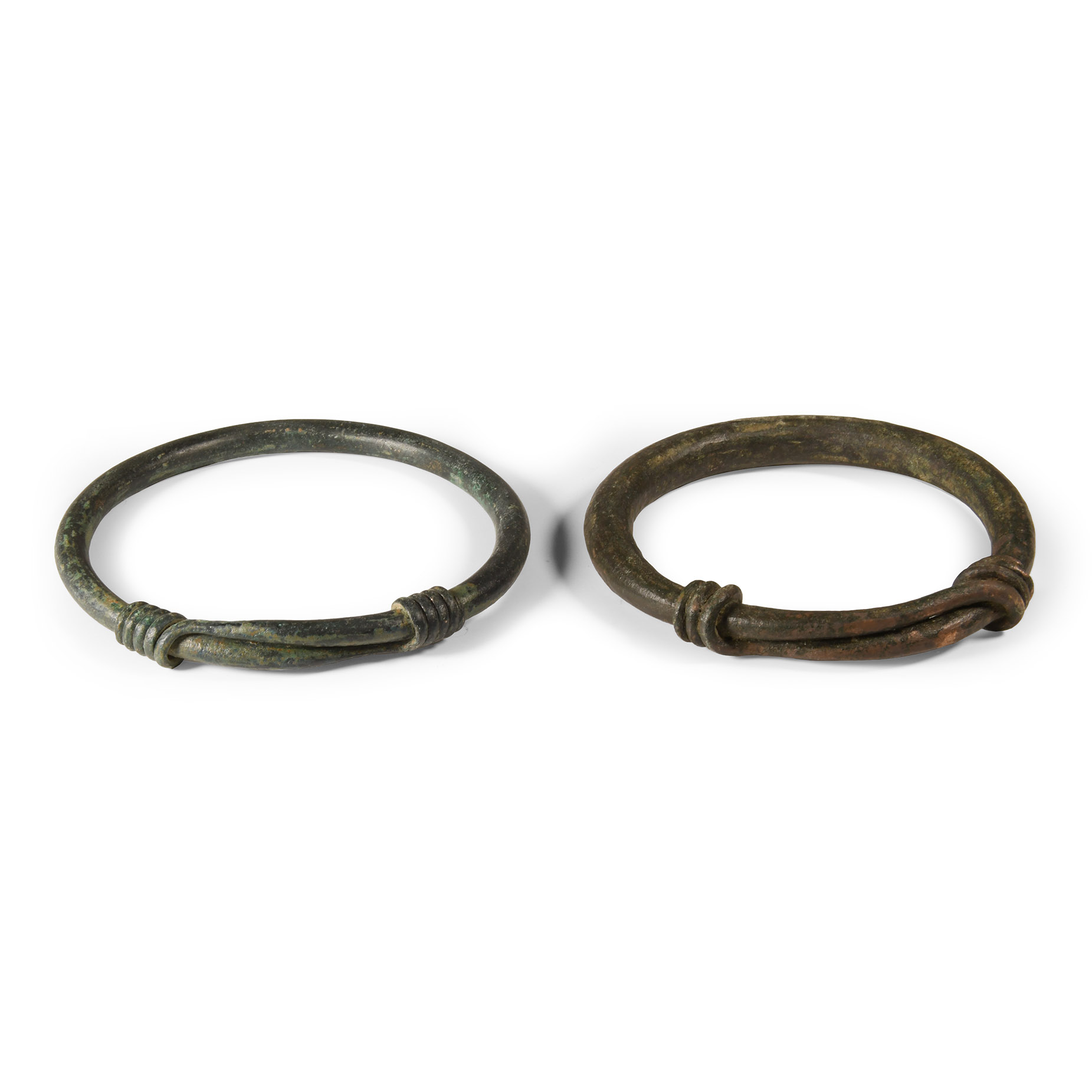 Western Asiatic Bronze Adjustable Torc Pair