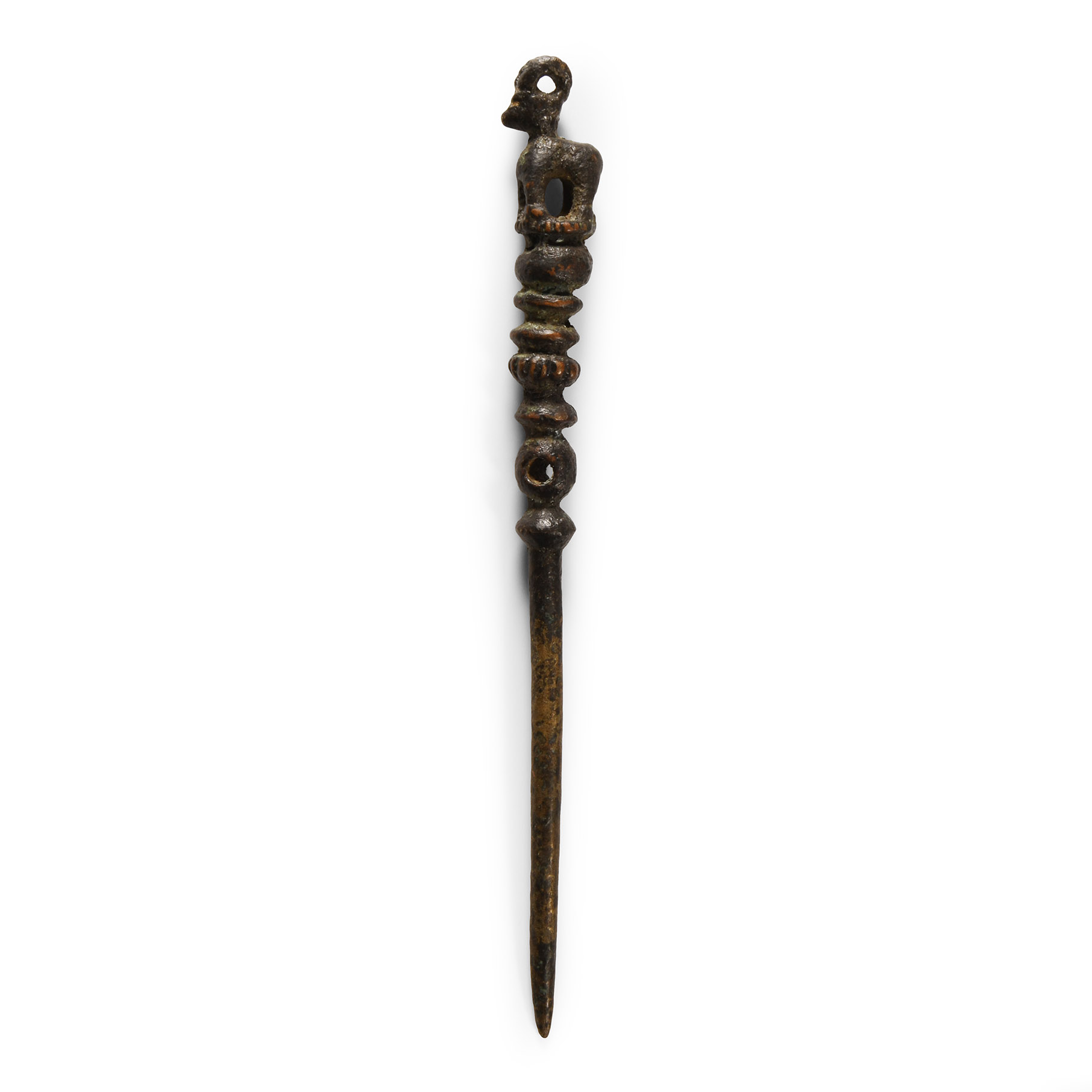 Luristan Bronze Pin with Ibex