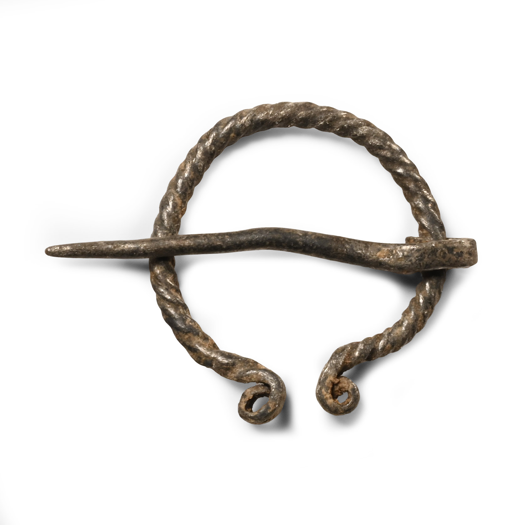 Viking Period Twisted Silver Penannular Brooch