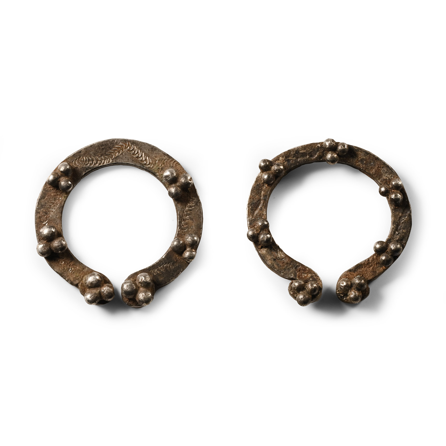 Western Asiatic Silver Mount Pair