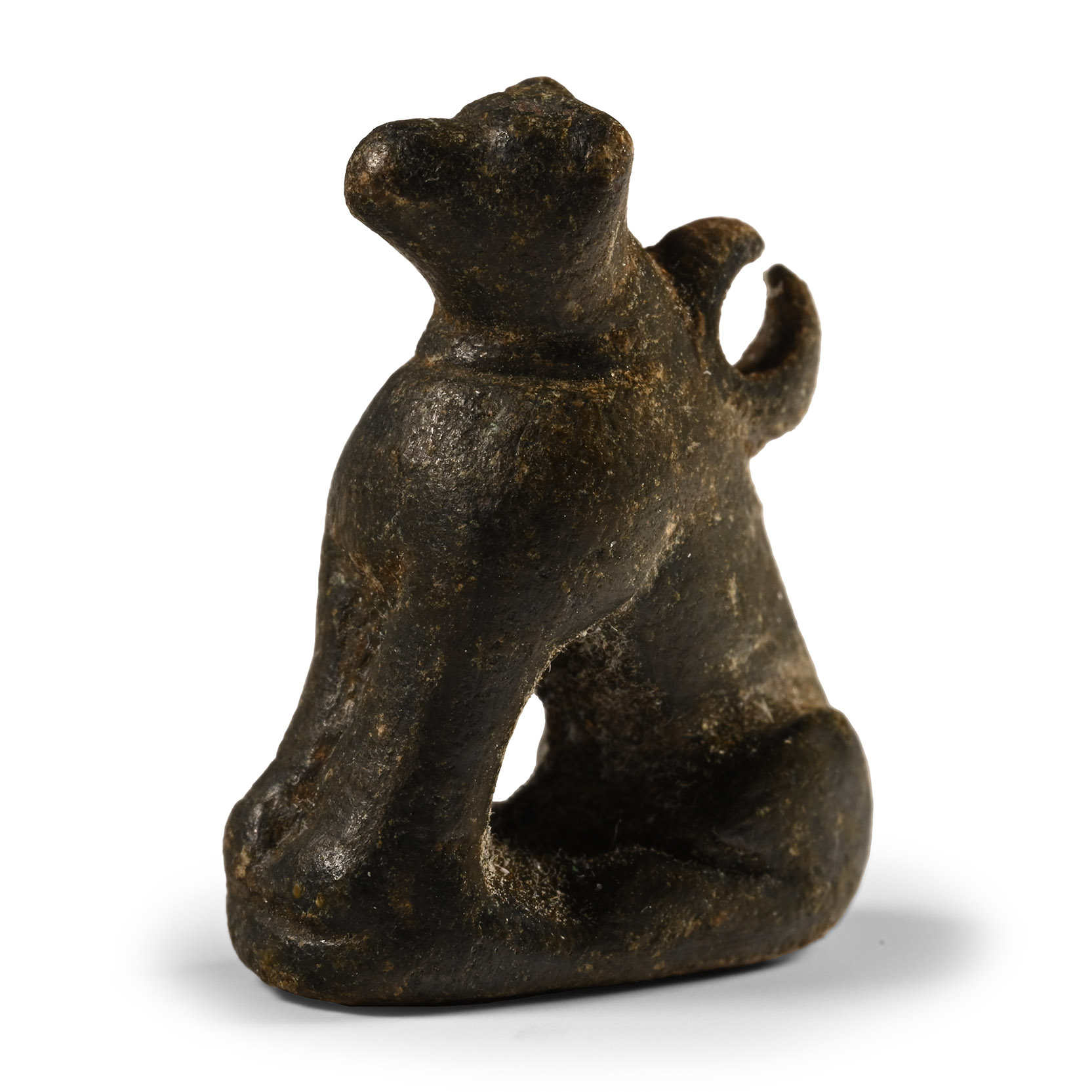 Western Asiatic Bronze Seated Dog Pendant