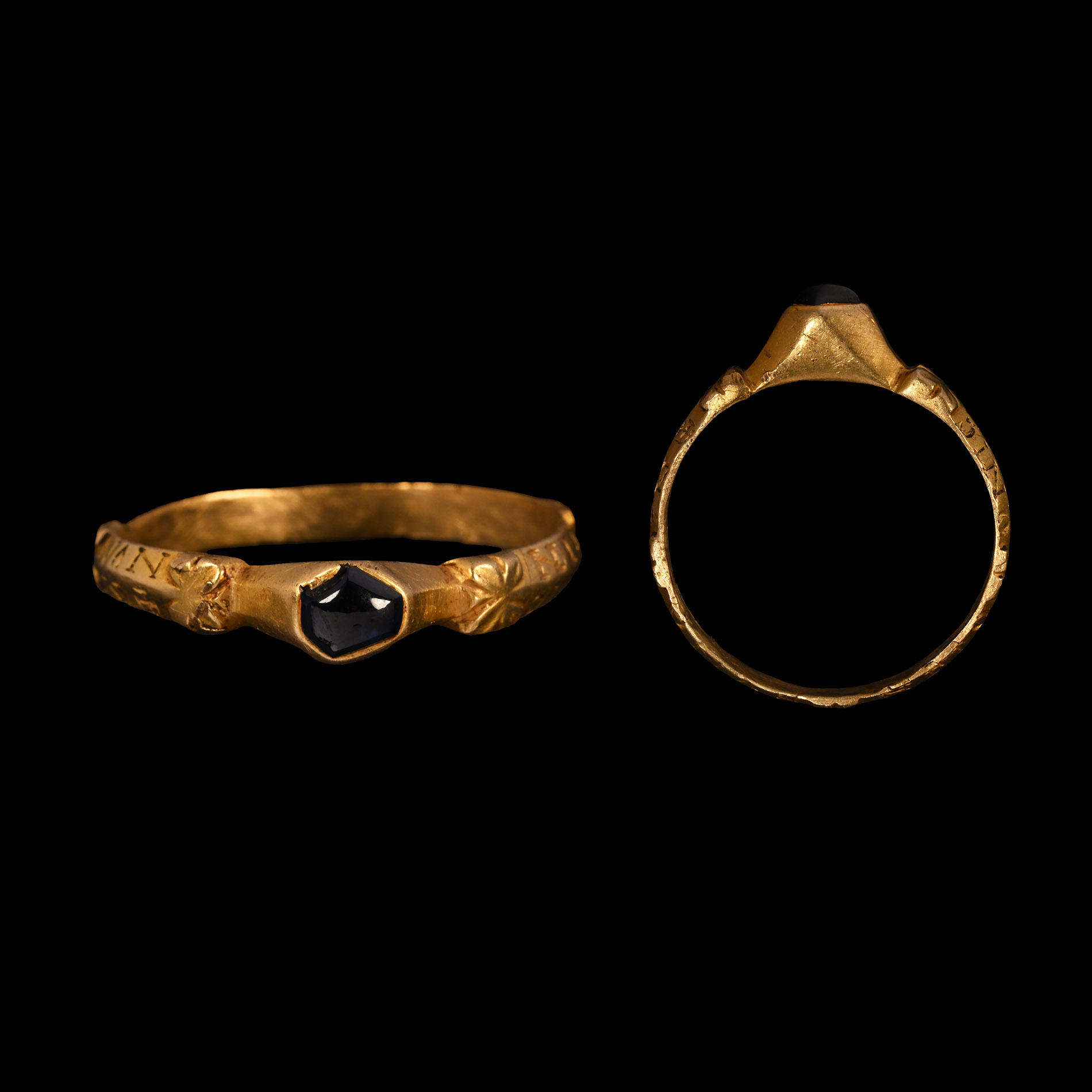 'The Drayton' Medieval Gold Ring with Magical Inscription