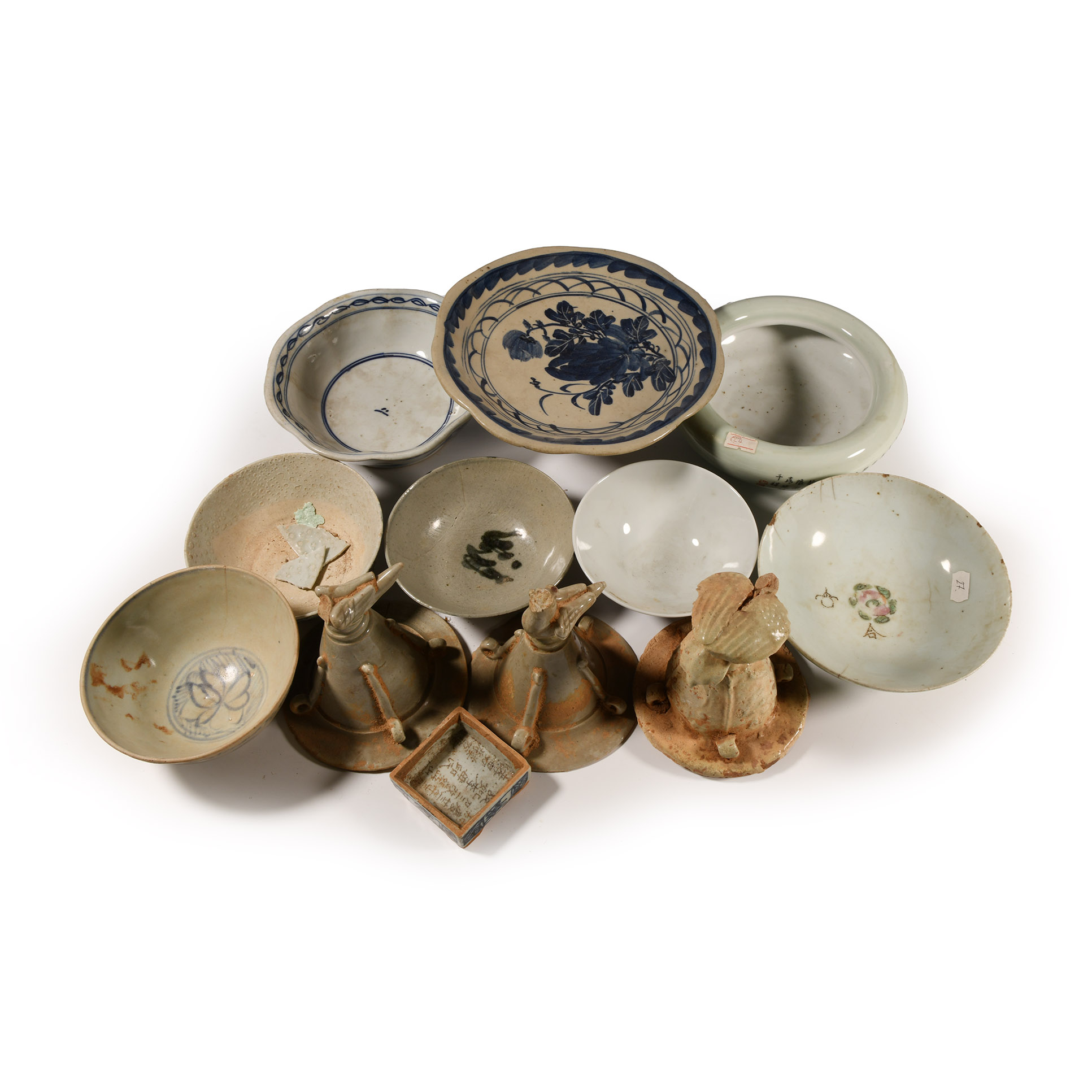 Chinese Glazed Pottery Group