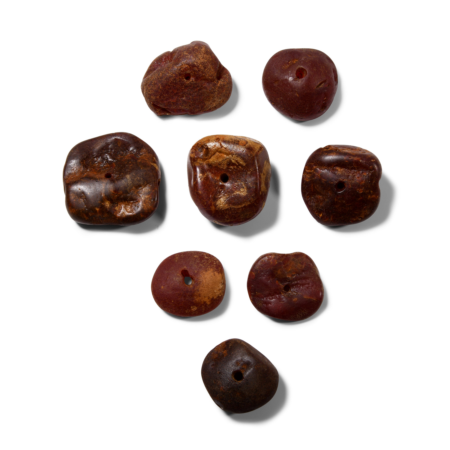 Large Saxon Amber Bead Group