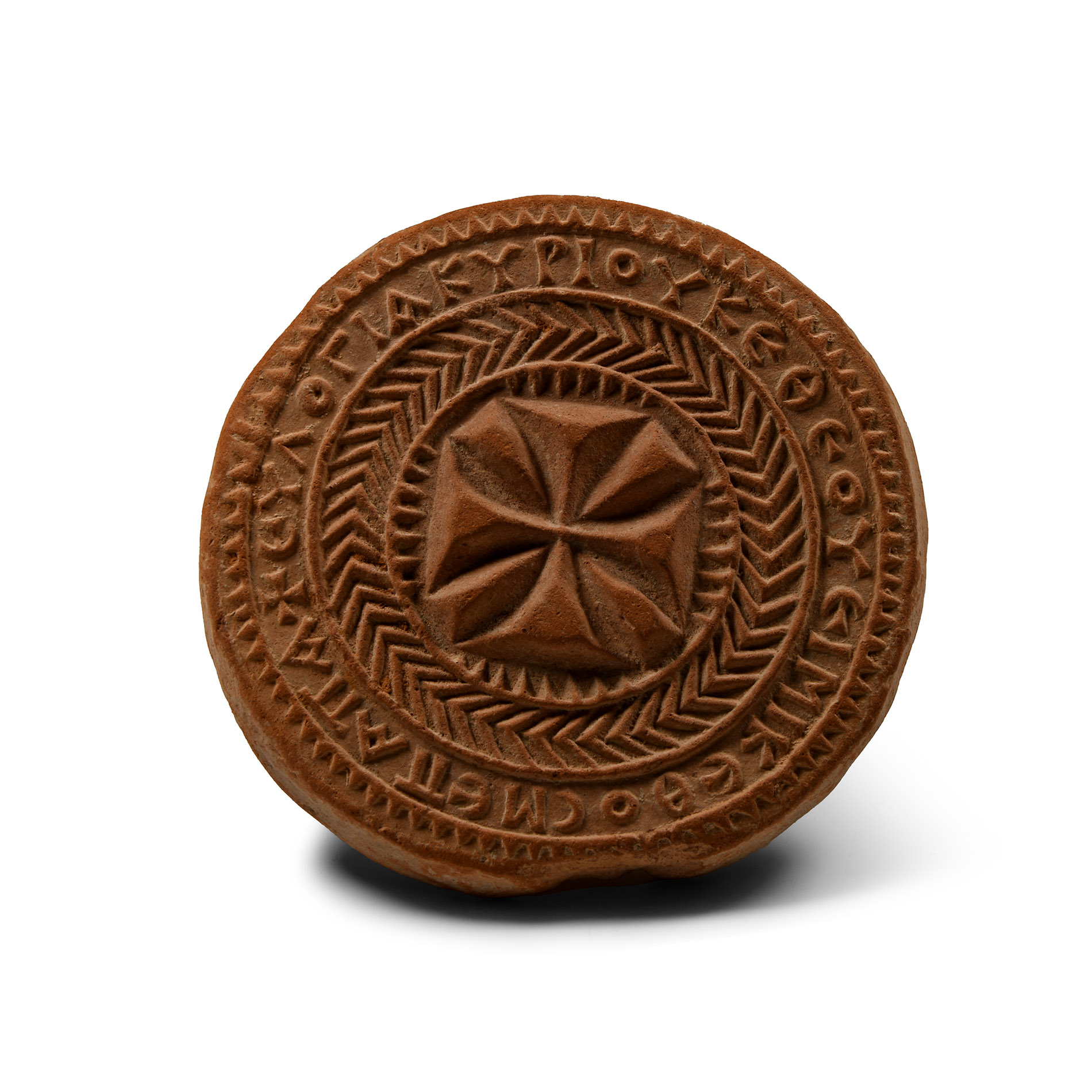 Large Byzantine Terracotta Bread Stamp