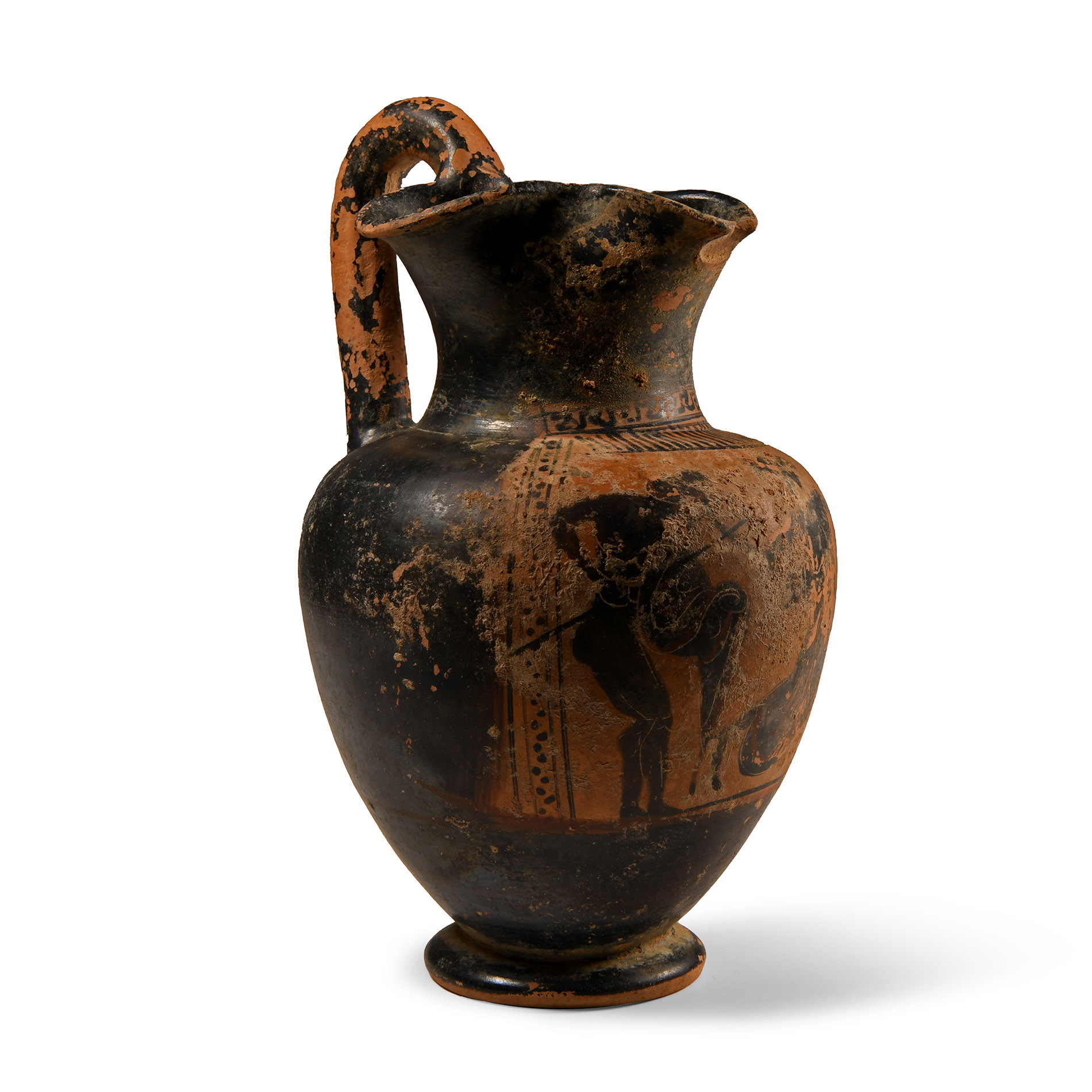 Greek Black-Figure Oinochoe