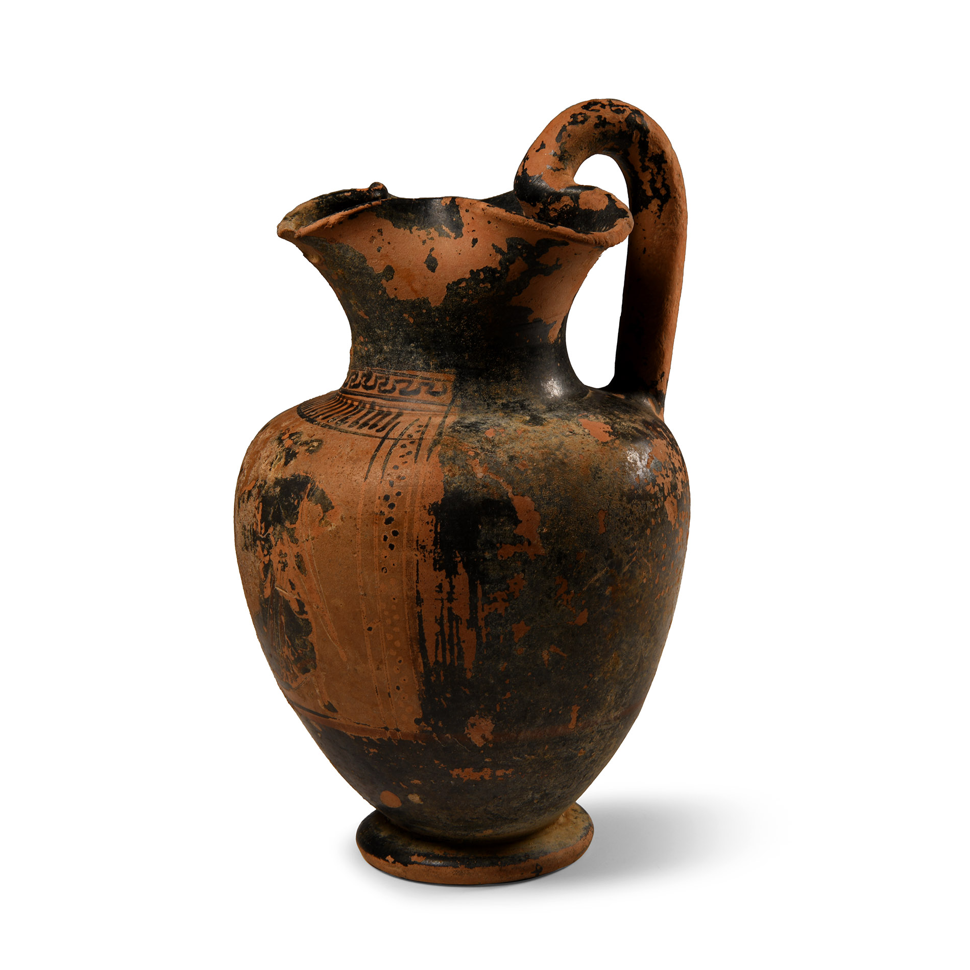 Greek Black-Figure Oinochoe