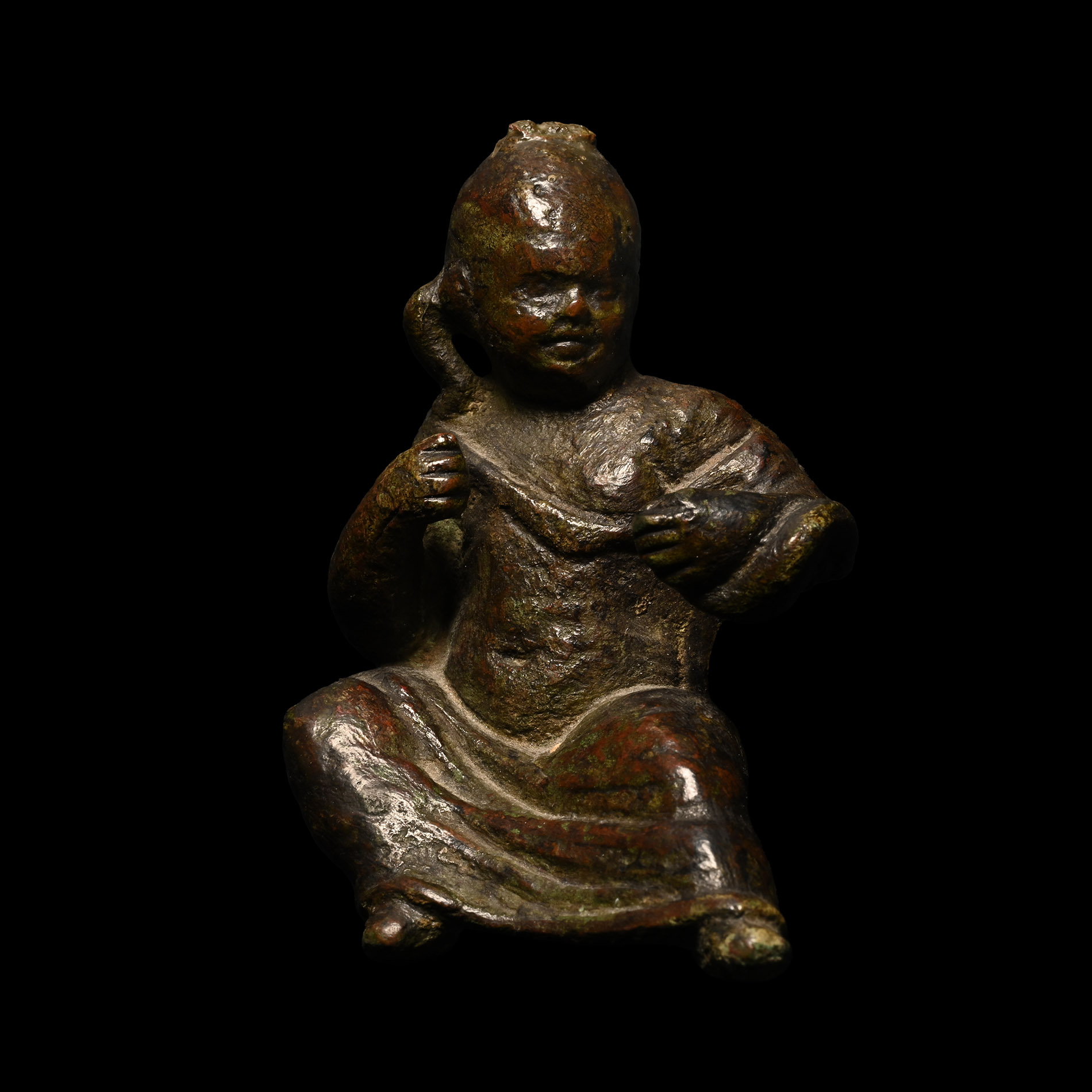 Roman Bronze Statuette of Harpocrates