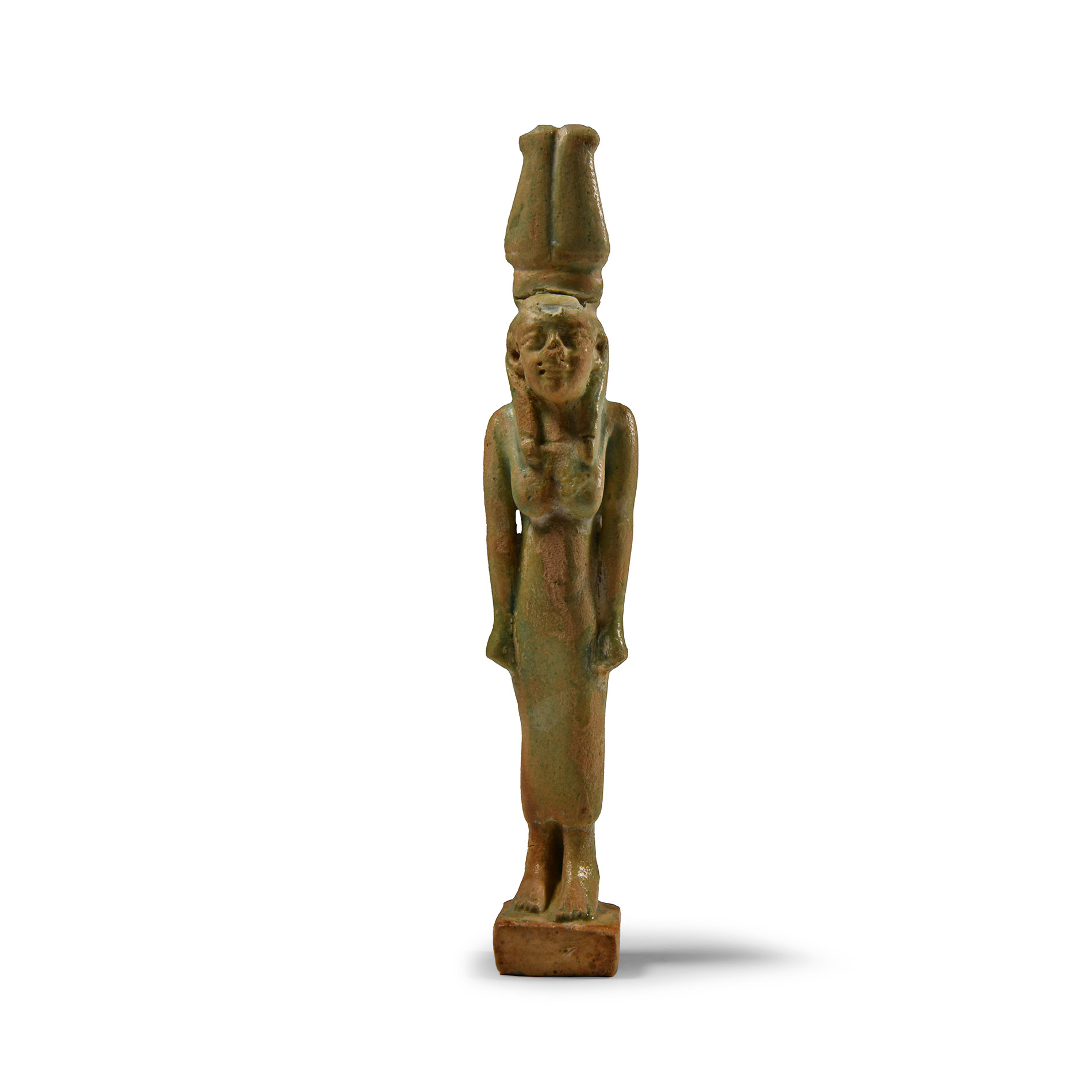 Large Egyptian Faience Amulet of the Goddess Isis