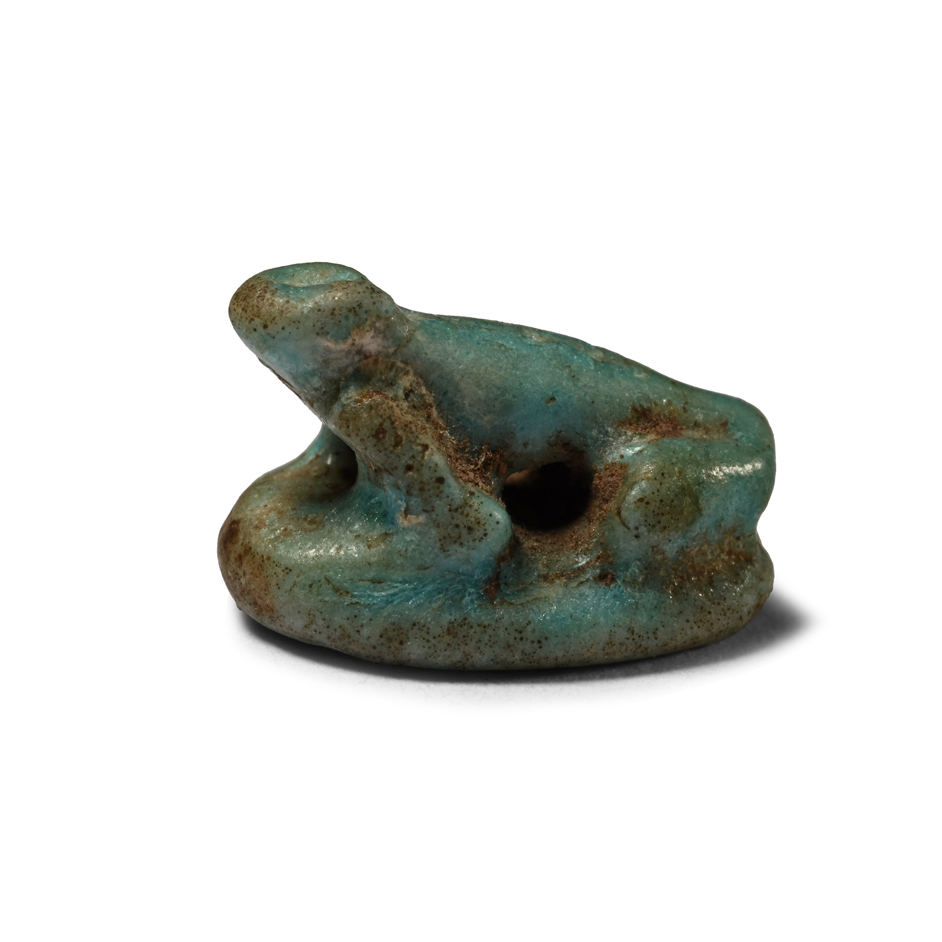 Egyptian Faience Frog Scarab