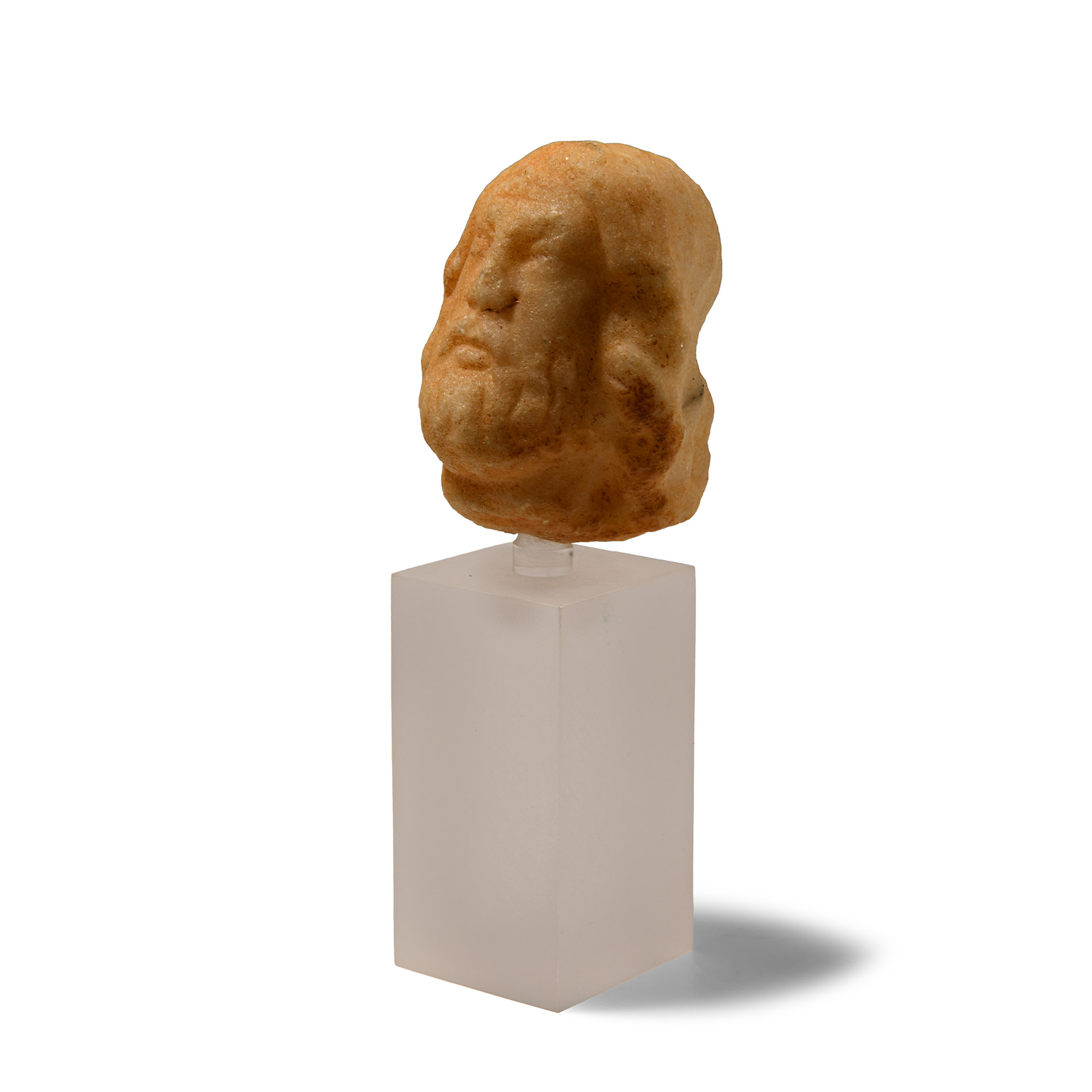 Roman Marble Head of Asclepius
