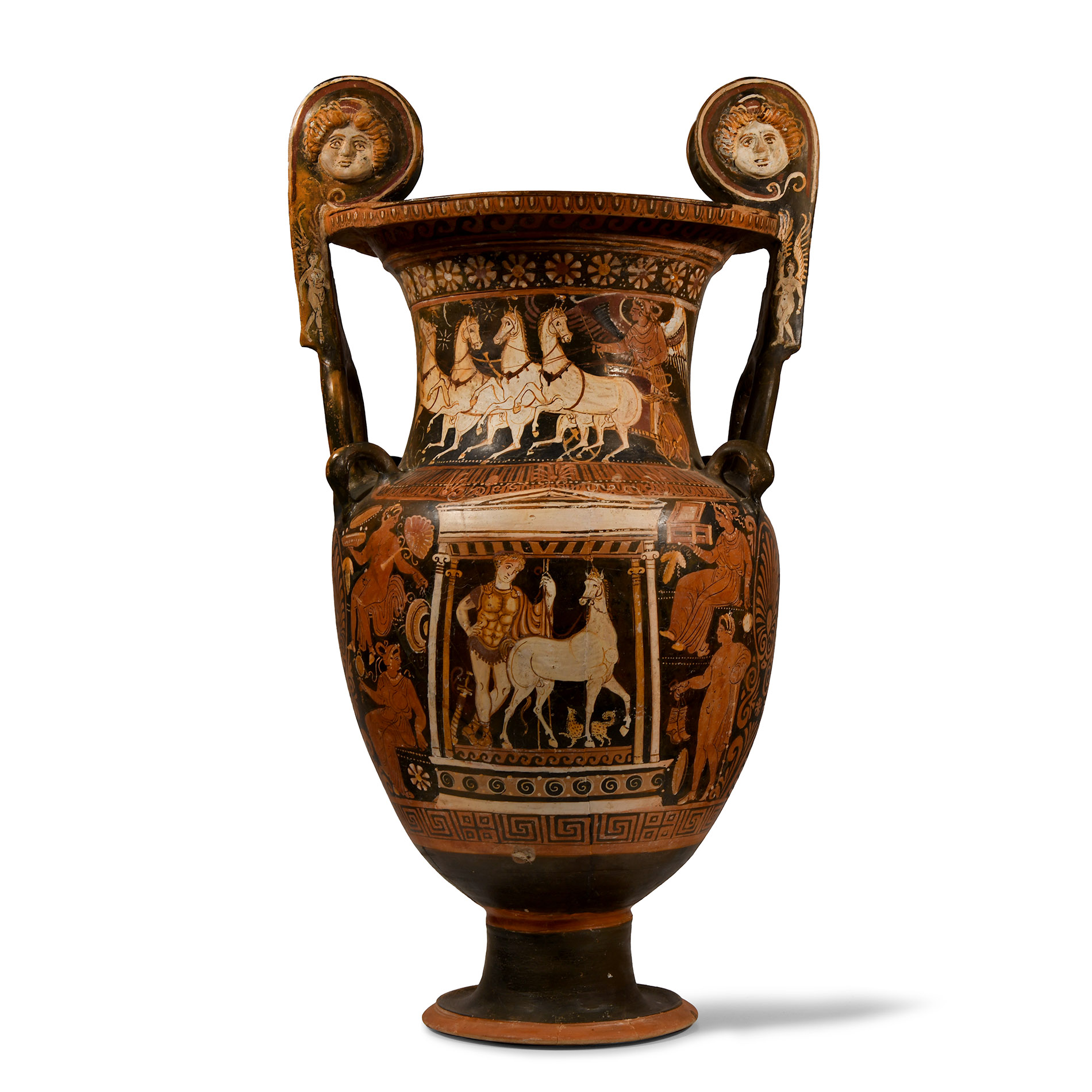 Monumental Apulian Red-Figure Volute Krater Attributed to the Licurgus Painter