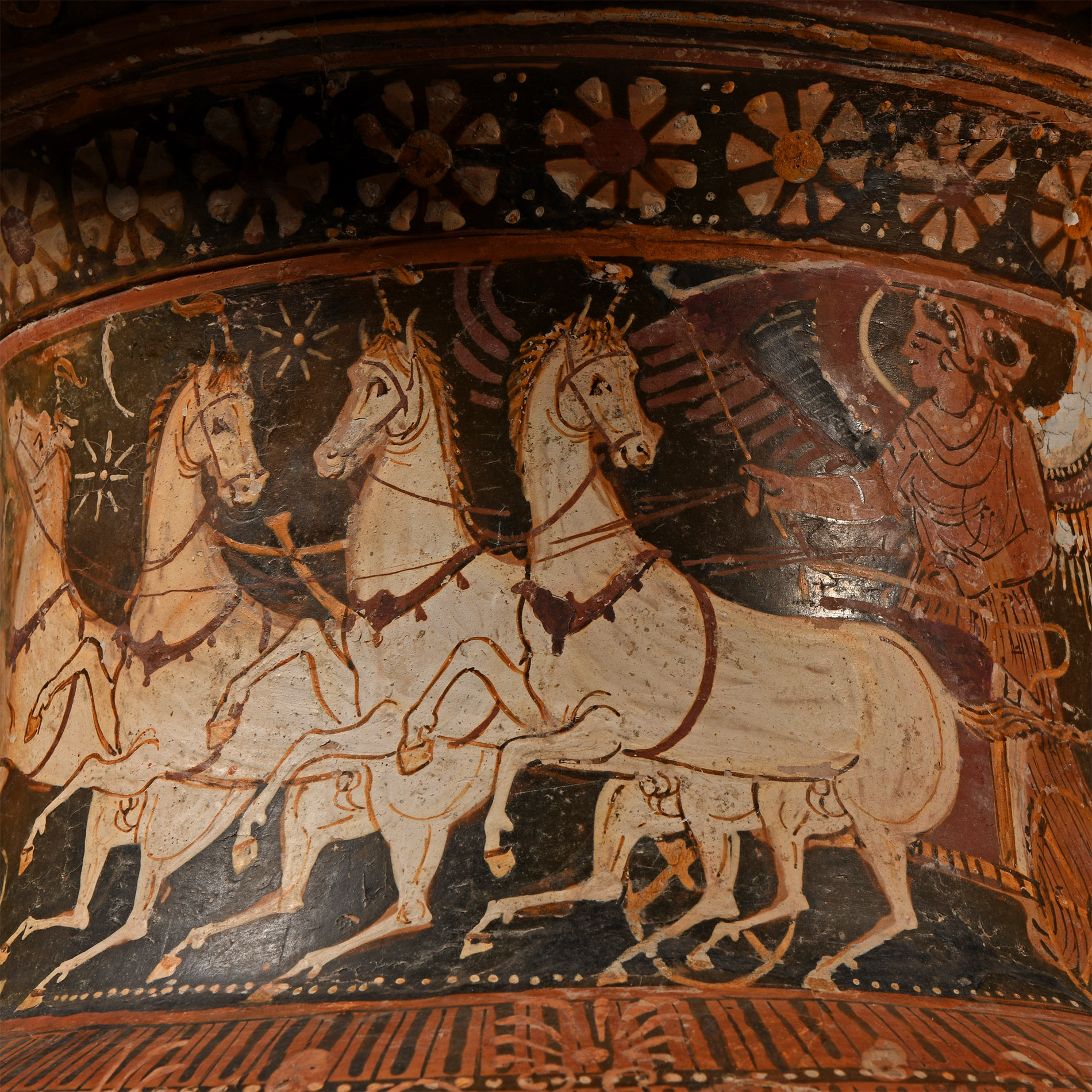 Monumental Apulian Red-Figure Volute Krater Attributed to the Licurgus Painter