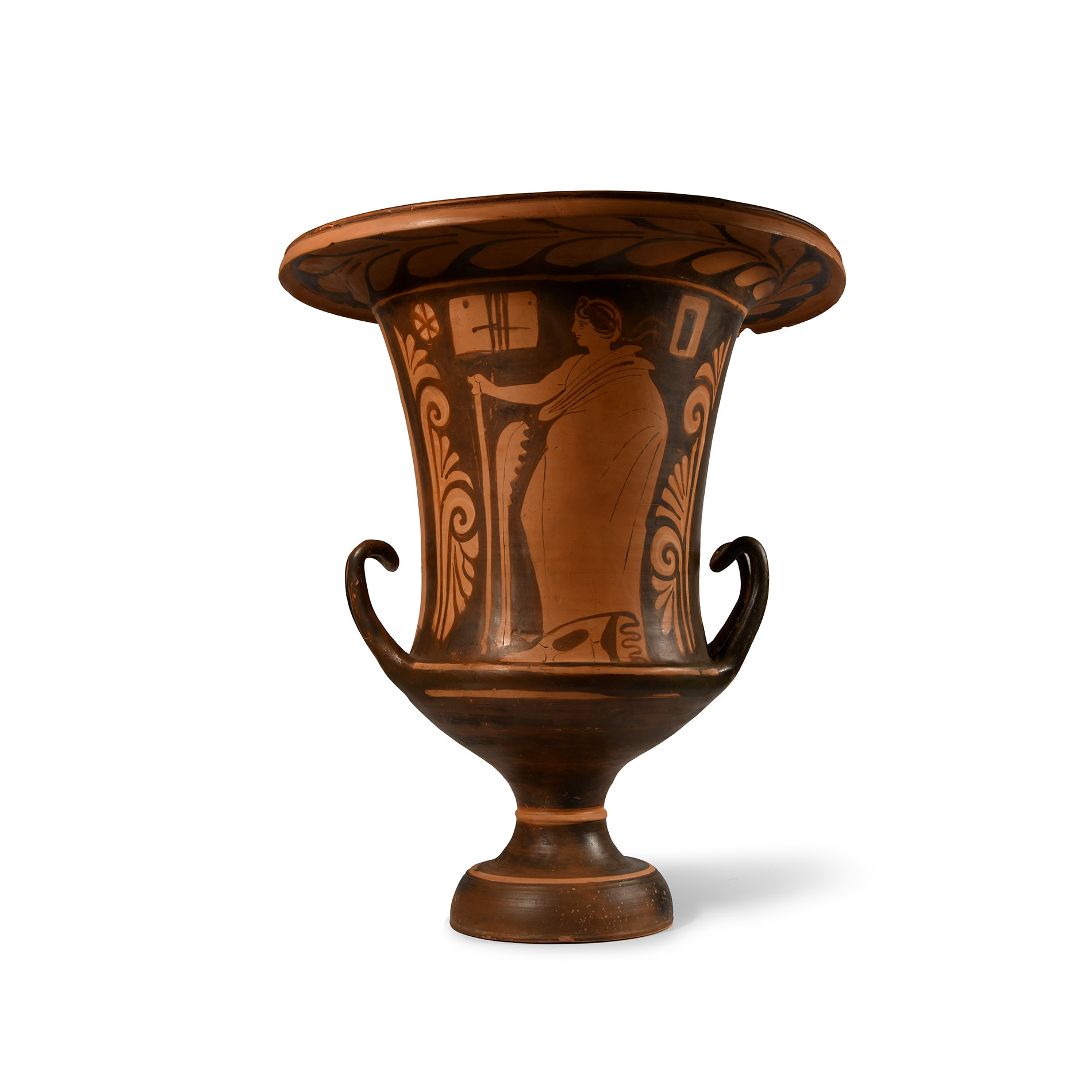 Monumental Greek Apulian Red-Figure Calyx-Krater