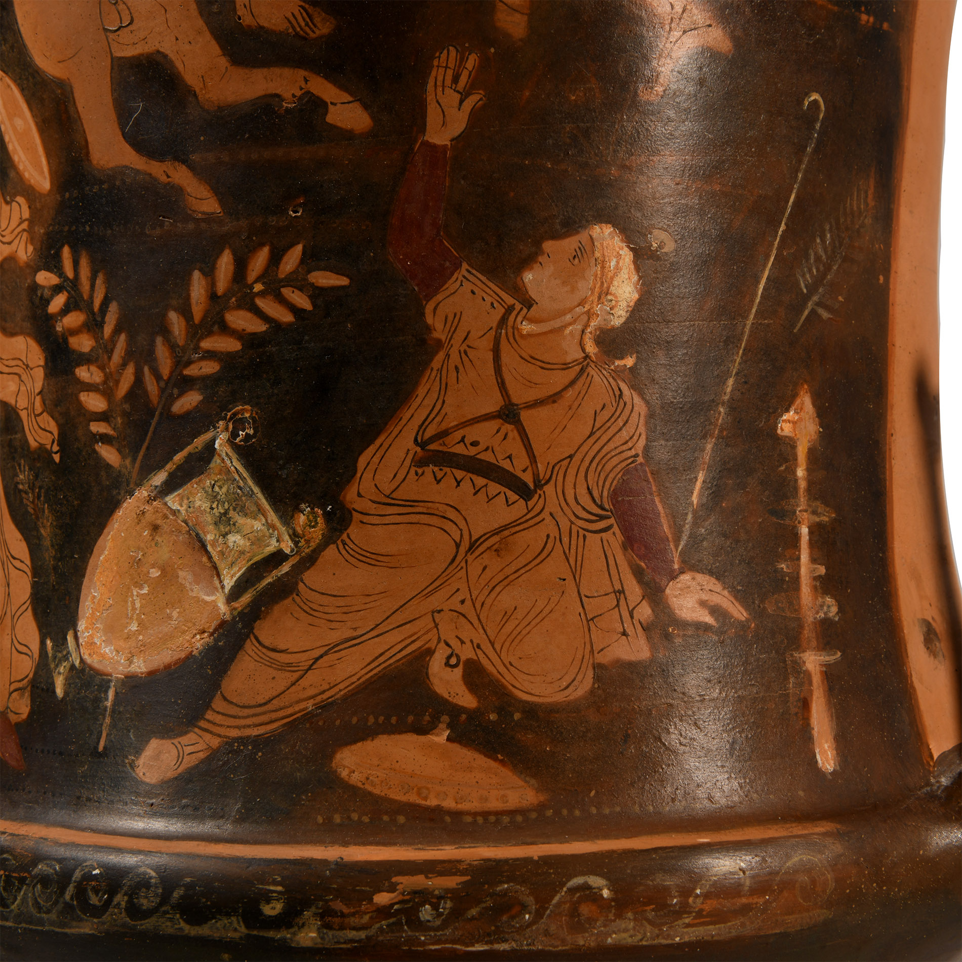 Monumental Greek Apulian Red-Figure Calyx-Krater