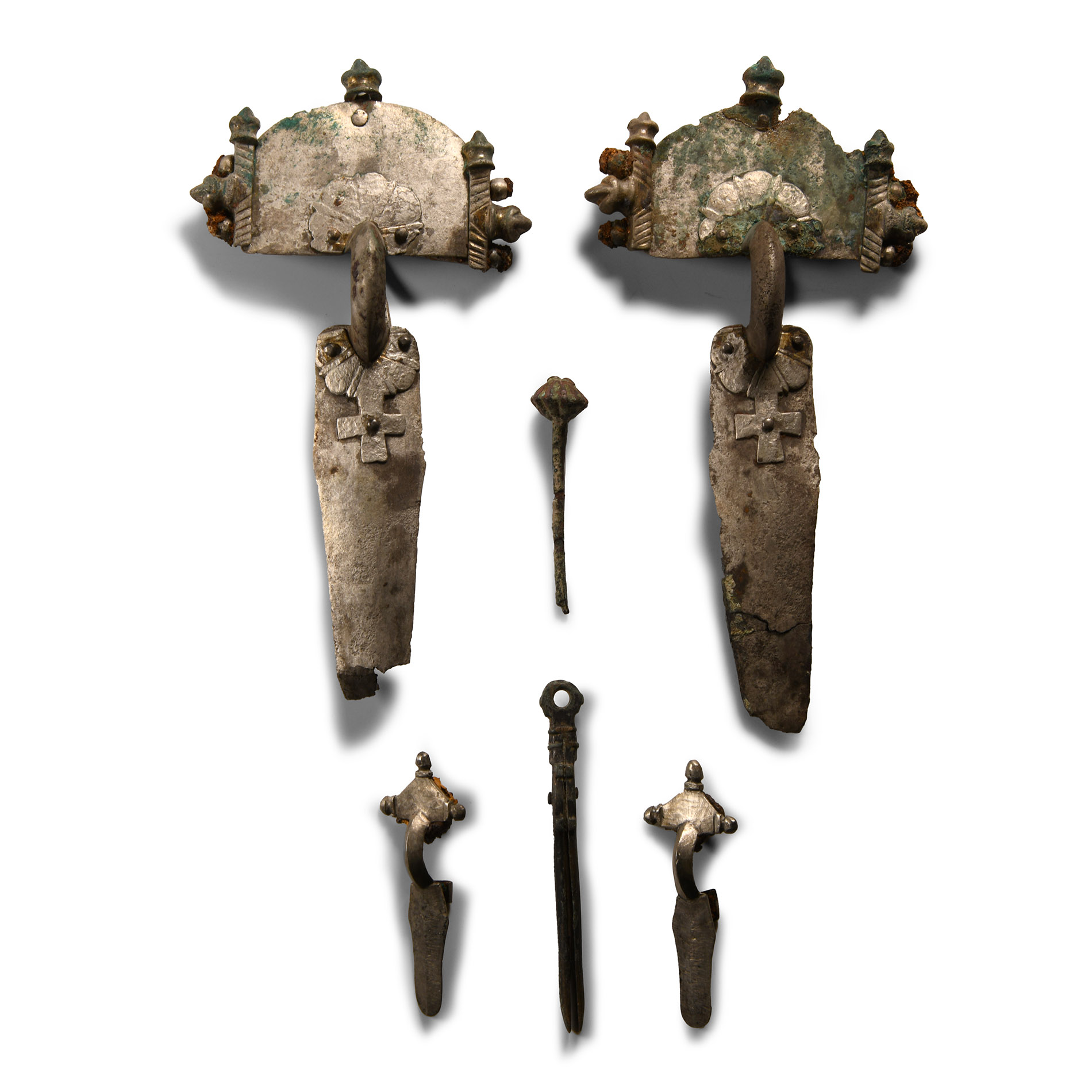 Visigothic Silver Bow-Brooch and Other Items Group