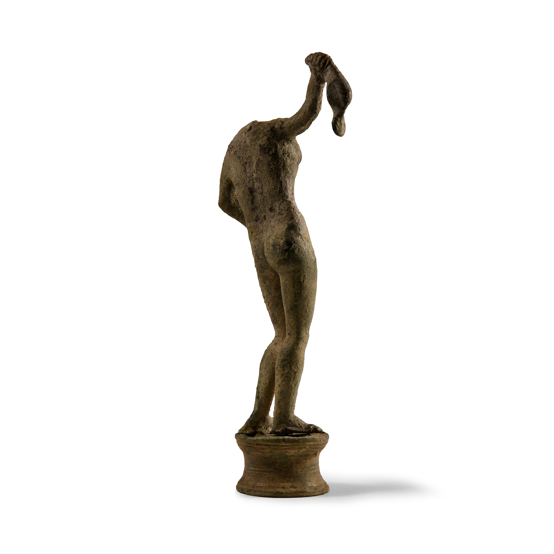 Roman Bronze Figure of Aphrodite Holding a Severed Swan's Head