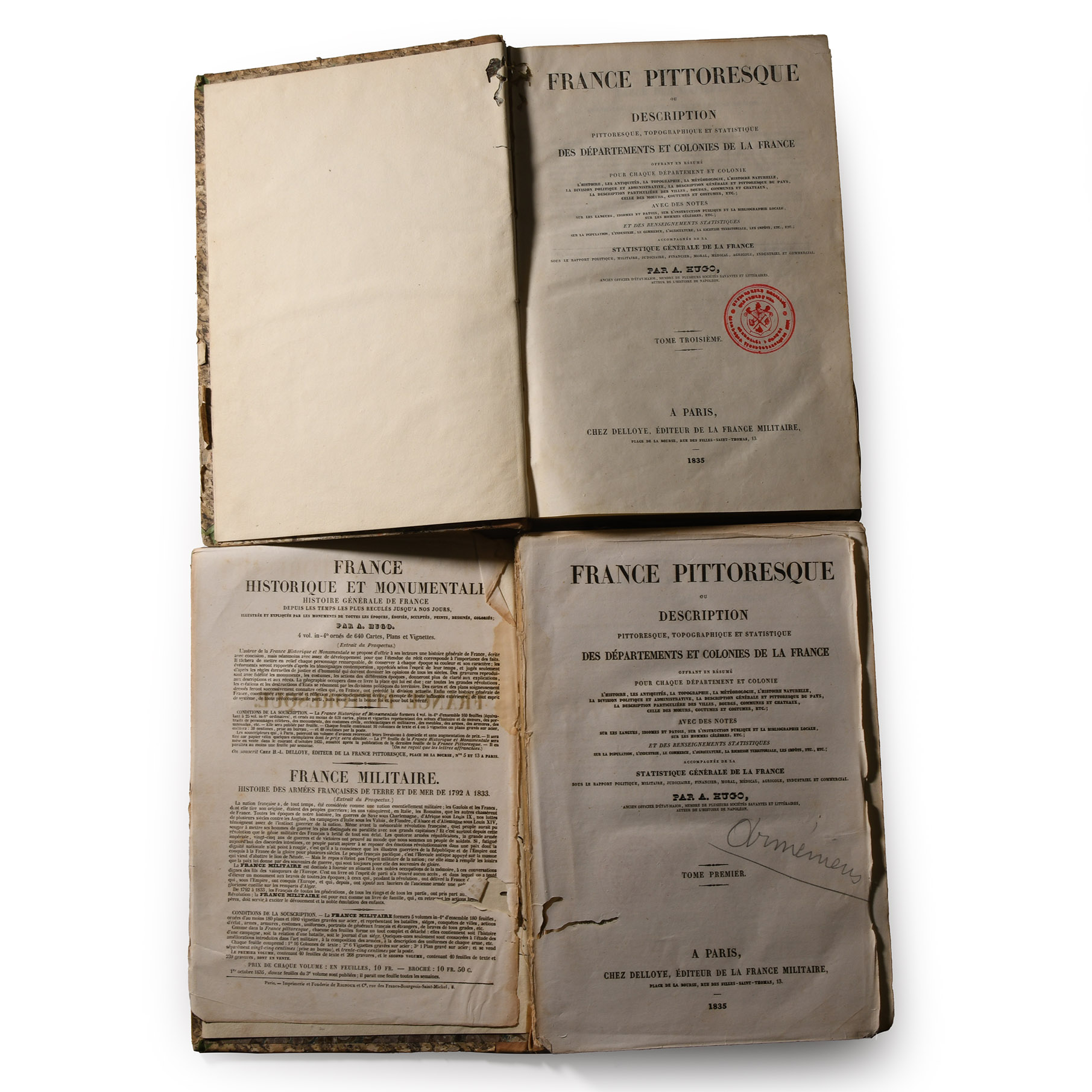 General Books - France Pittoresque - Description Pittoresque, Topographique et Statistique des Départements et Colonies de la France, 2 Volumes
