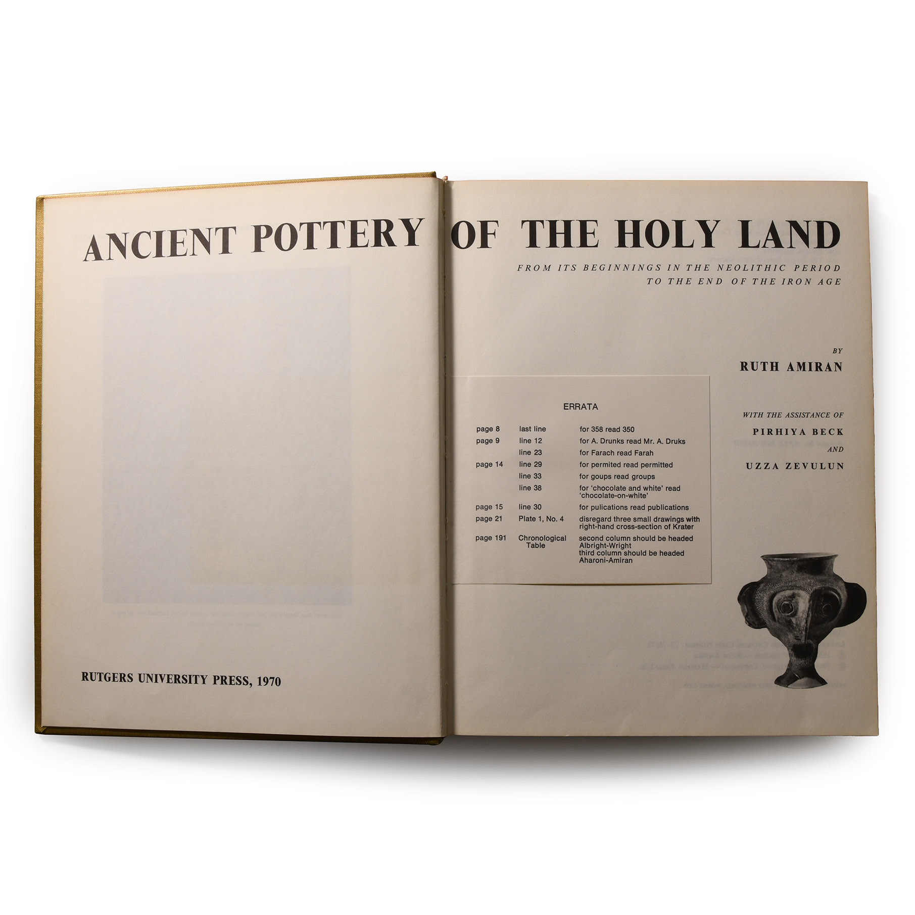 Archaeological Books - Ancient Pottery of the Holy Land