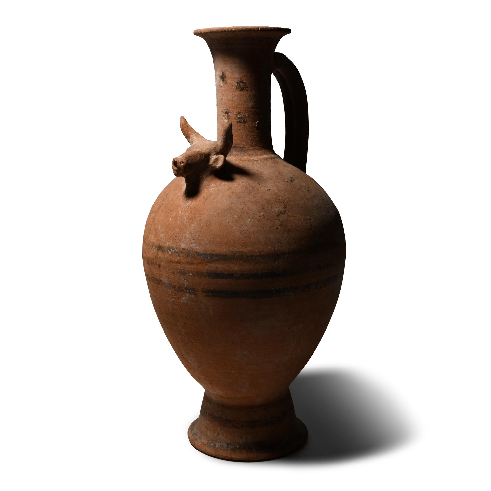 Cypriot Terracotta Jug with Bull's Head