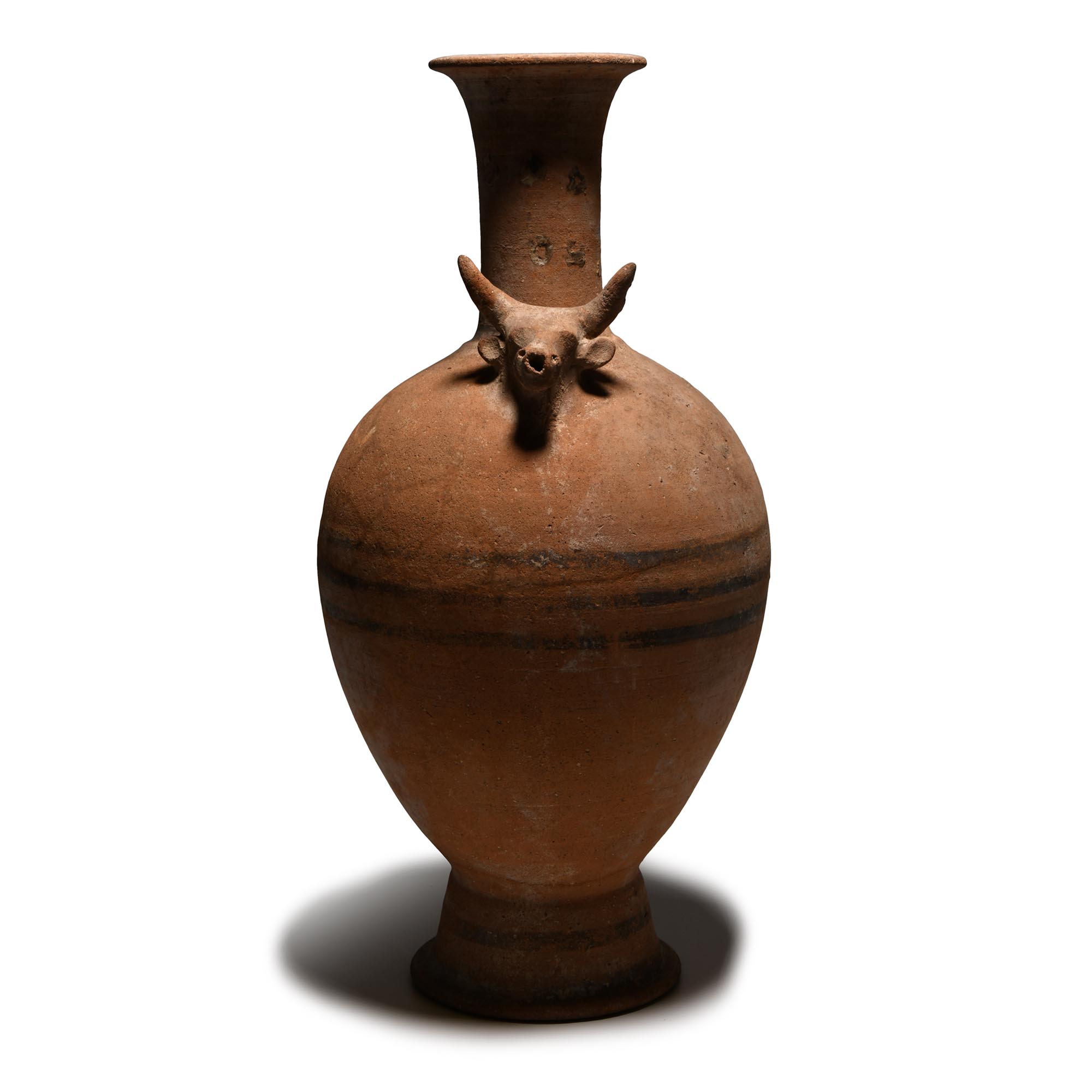 Cypriot Terracotta Jug with Bull's Head