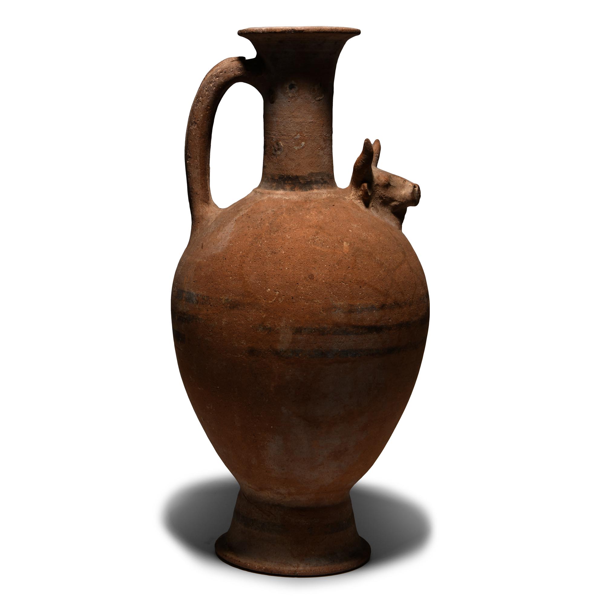 Cypriot Terracotta Jug with Bull's Head
