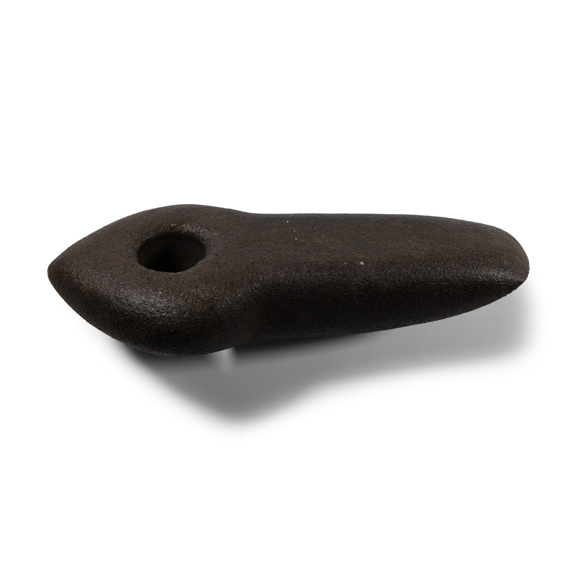 Large Stone Age Polished and Pierced Adze-Head