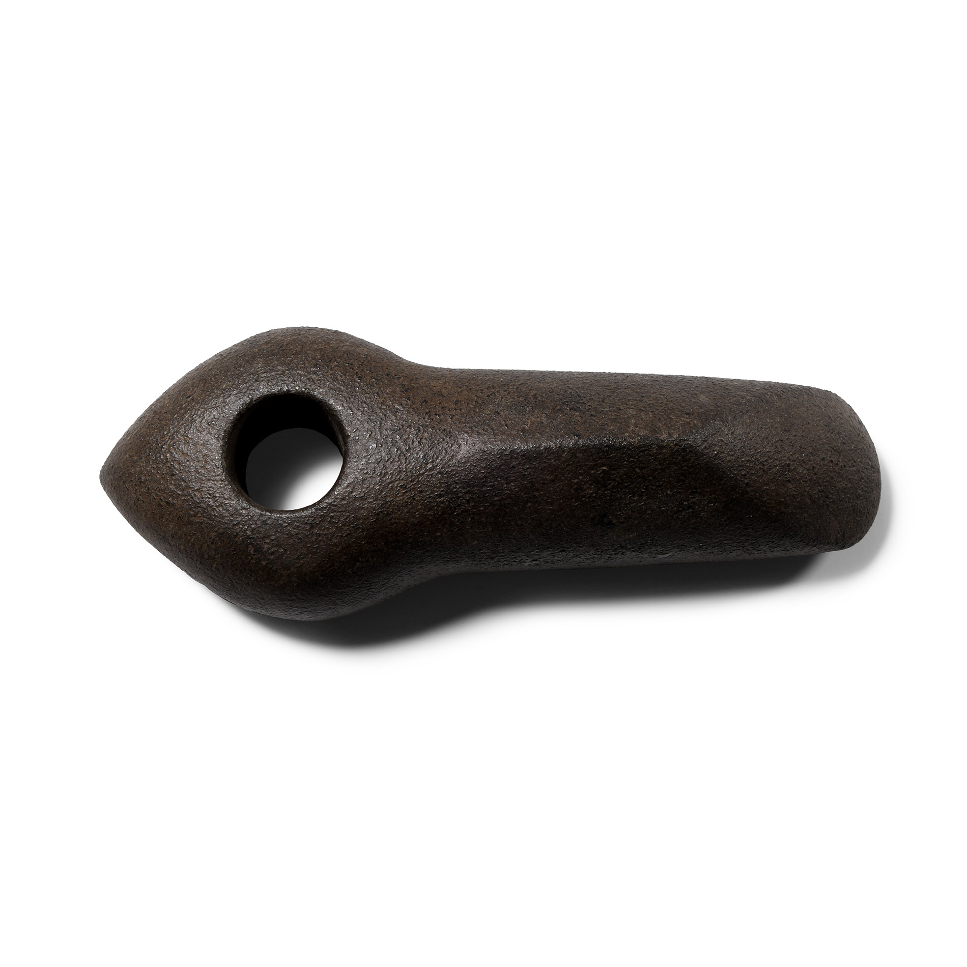 Large Stone Age Polished and Pierced Adze-Head
