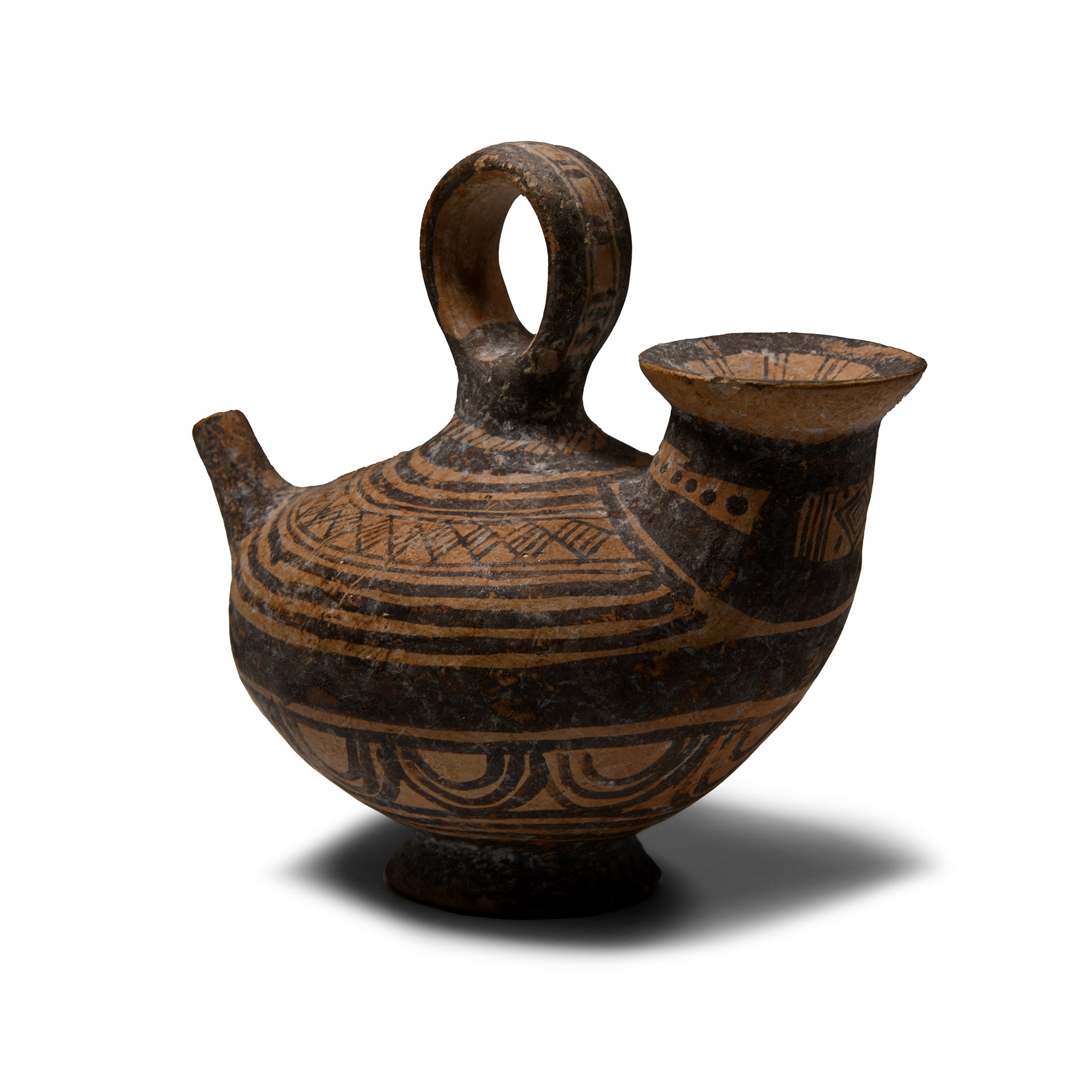 Daunian Terracotta Askos Bird-Shaped Flask