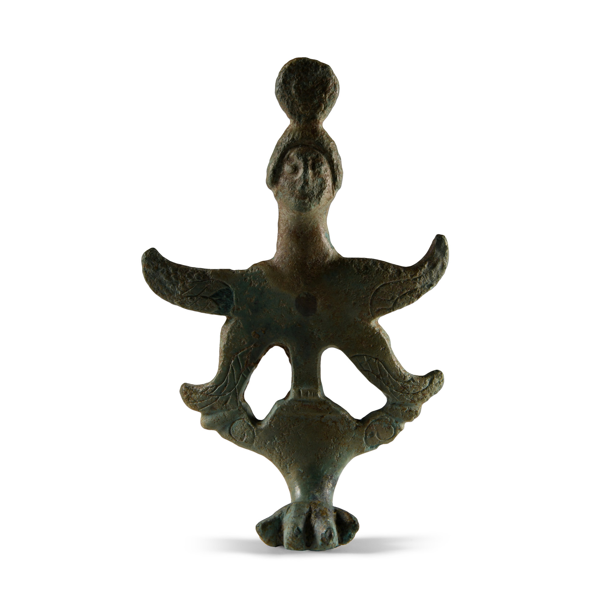 Etruscan Bronze Harpy Finial