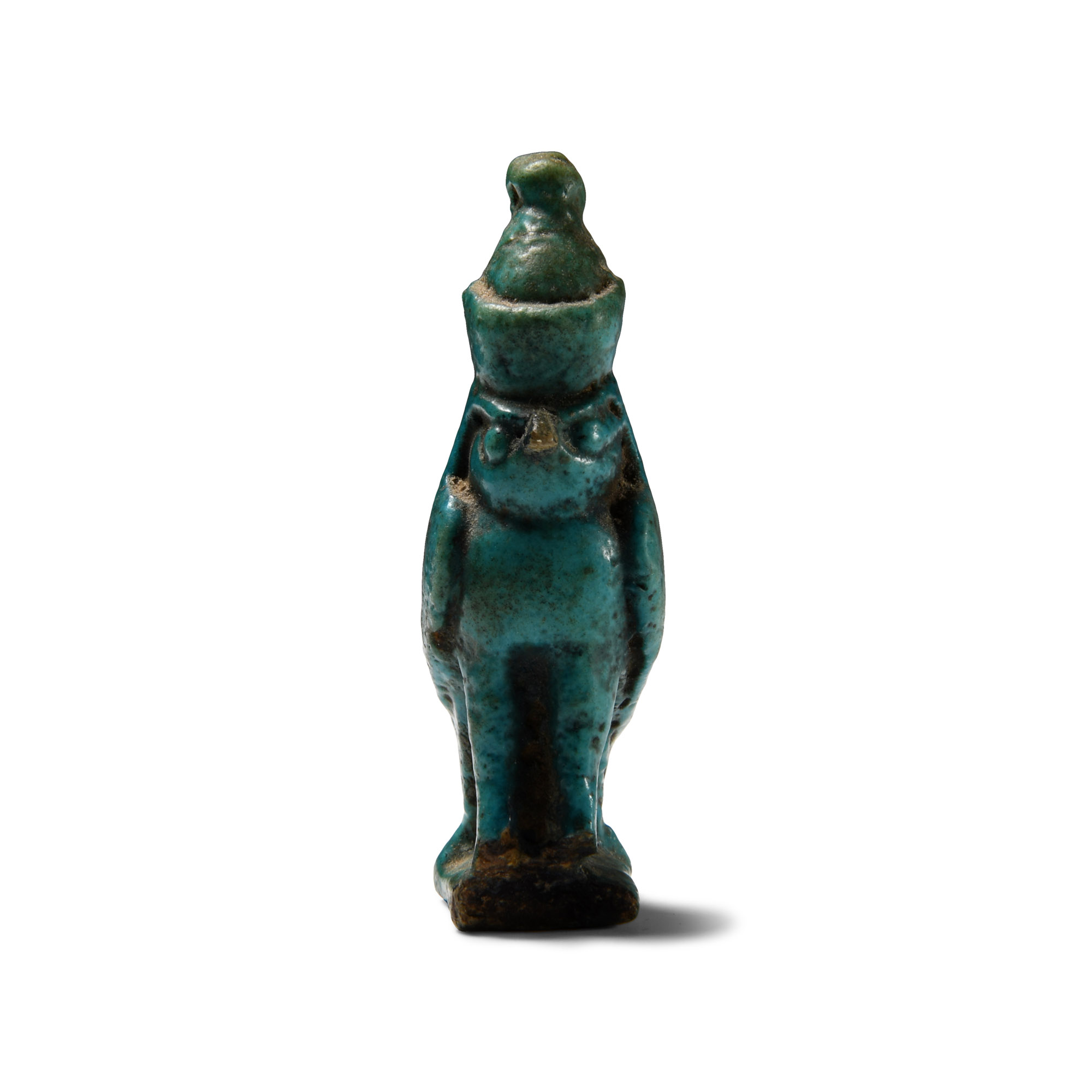 Large Egyptian Blue Glazed Horus Amulet