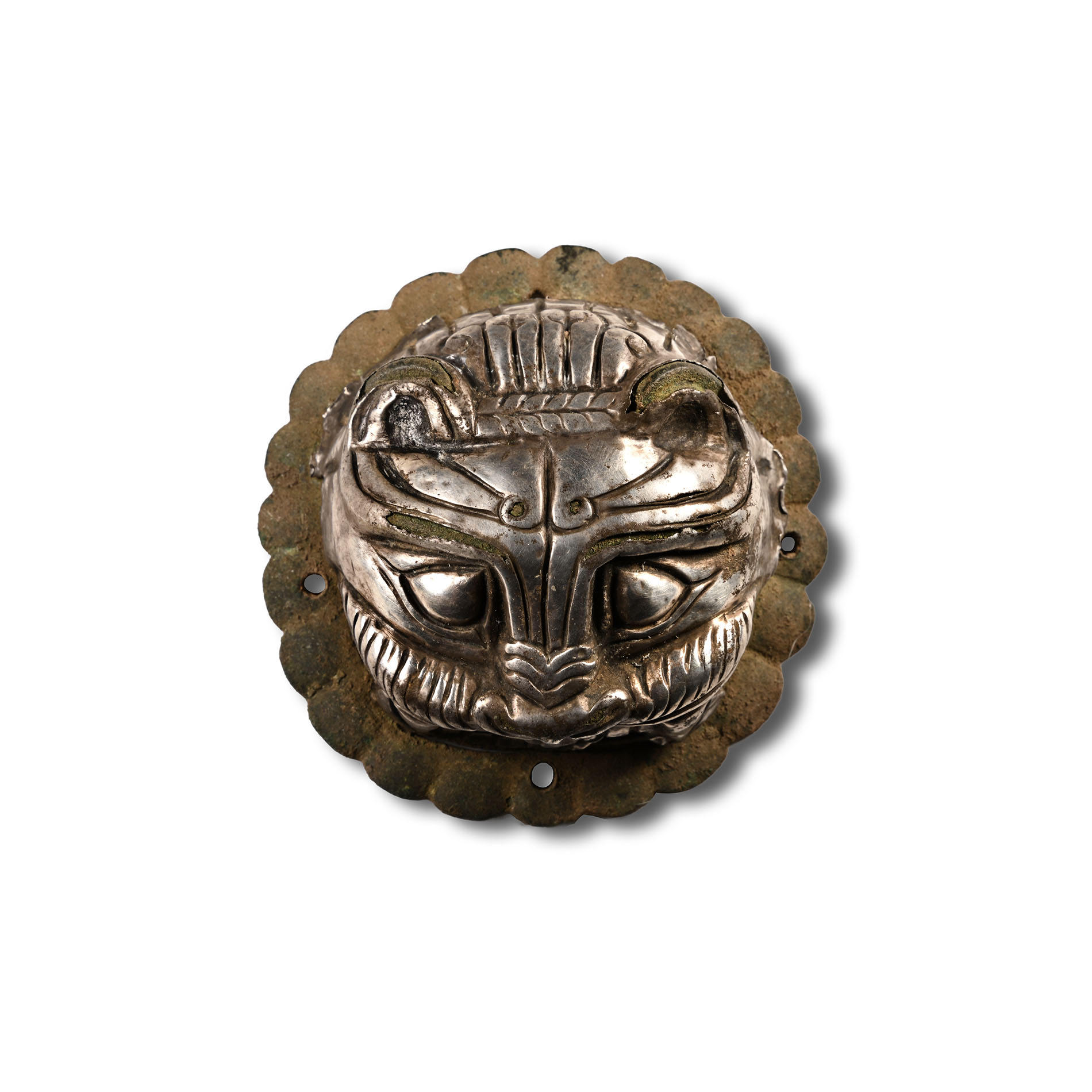 Pre-Achaemenid Silver Clad Lion Shield Boss