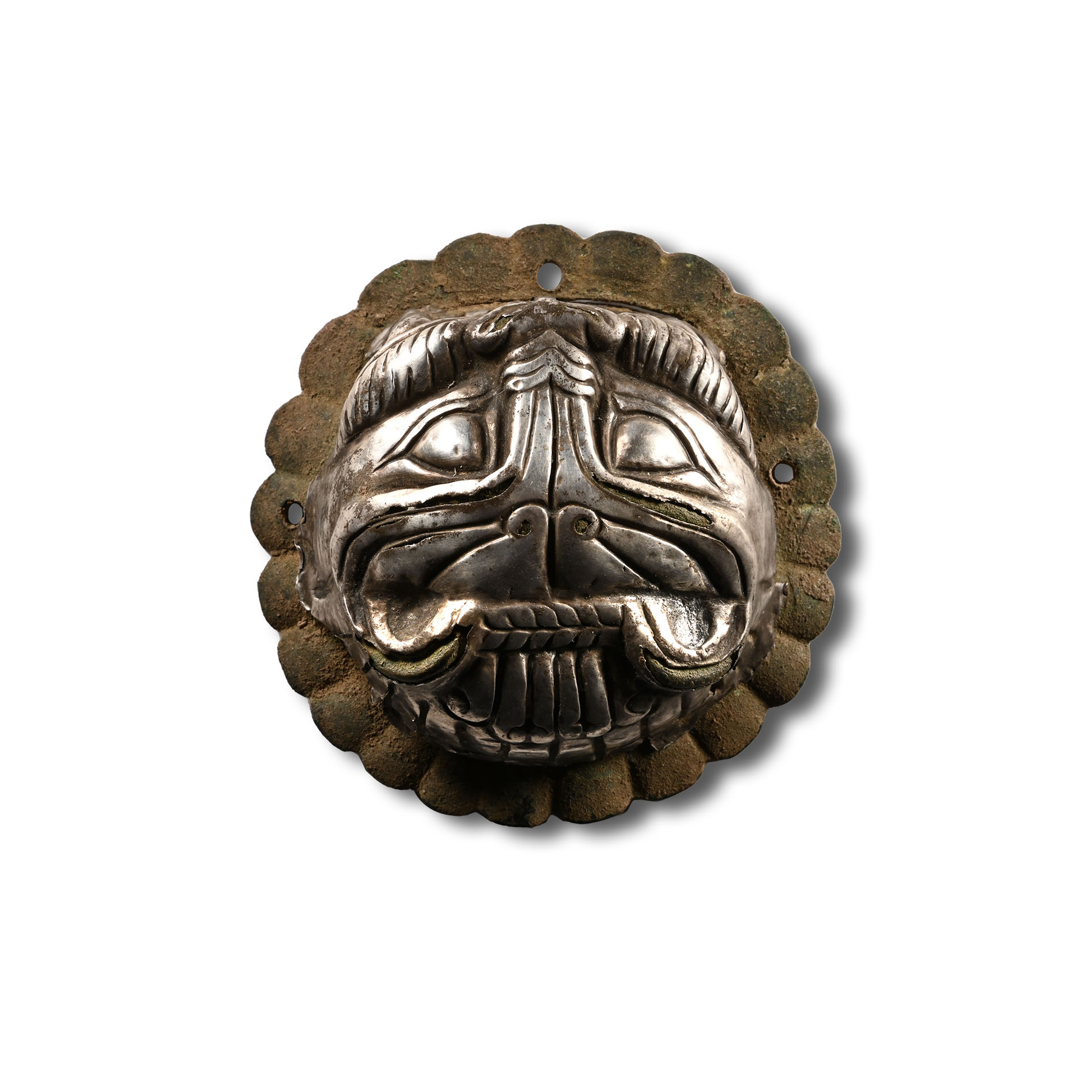 Pre-Achaemenid Silver Clad Lion Shield Boss