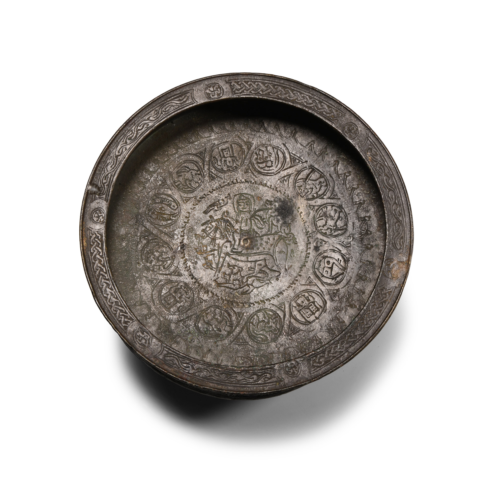 Western Asiatic Decorated Dish with Animal Feet