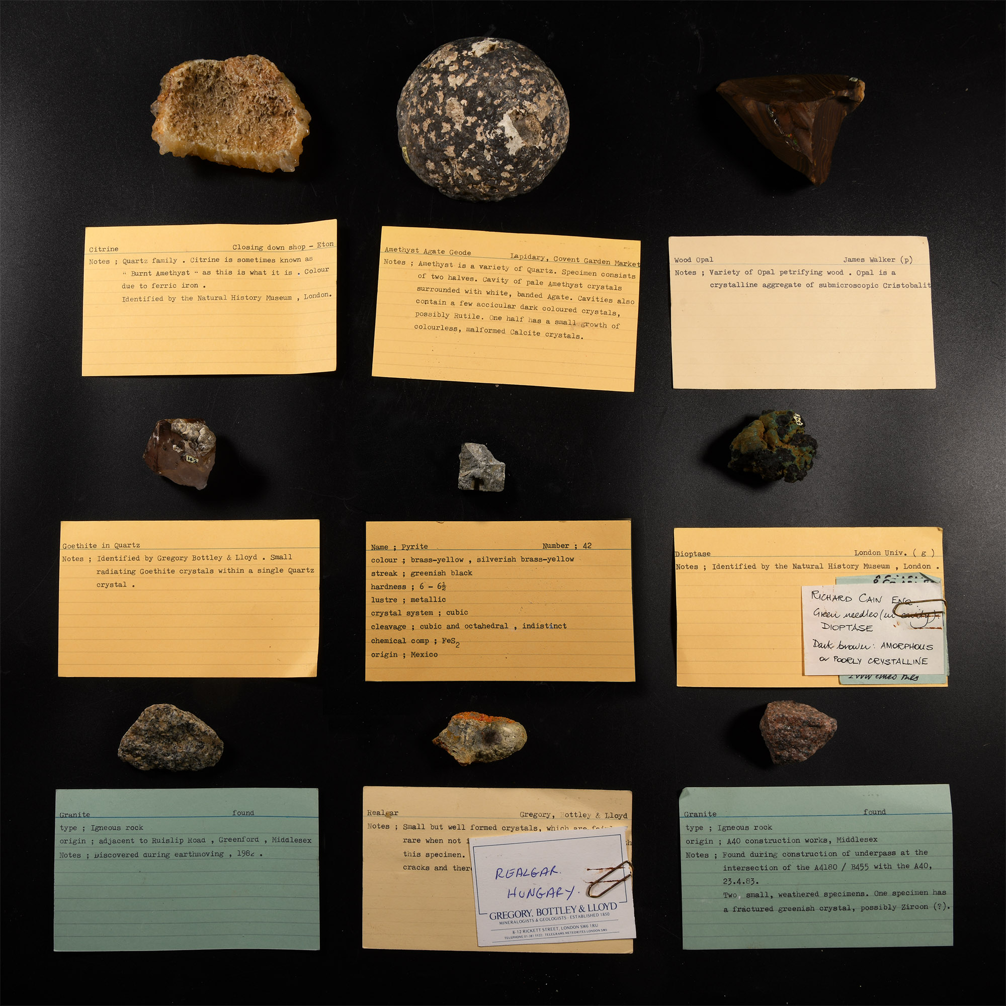 Natural History - Historic Mineral Specimen Collection