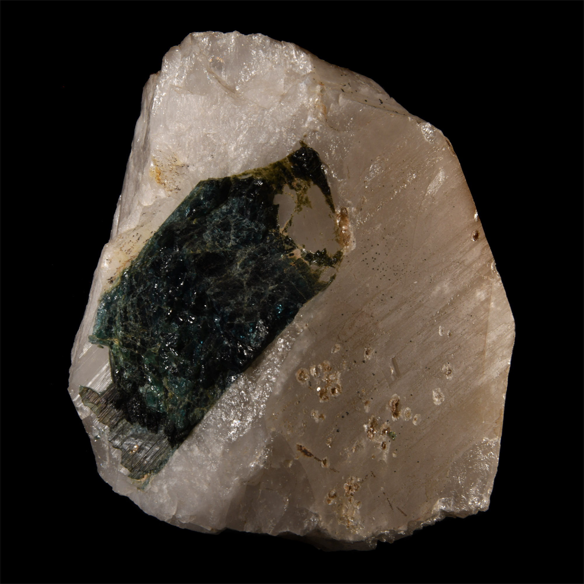 Natural History - Historic Large Tourmaline in Quartz Mineral Specimen