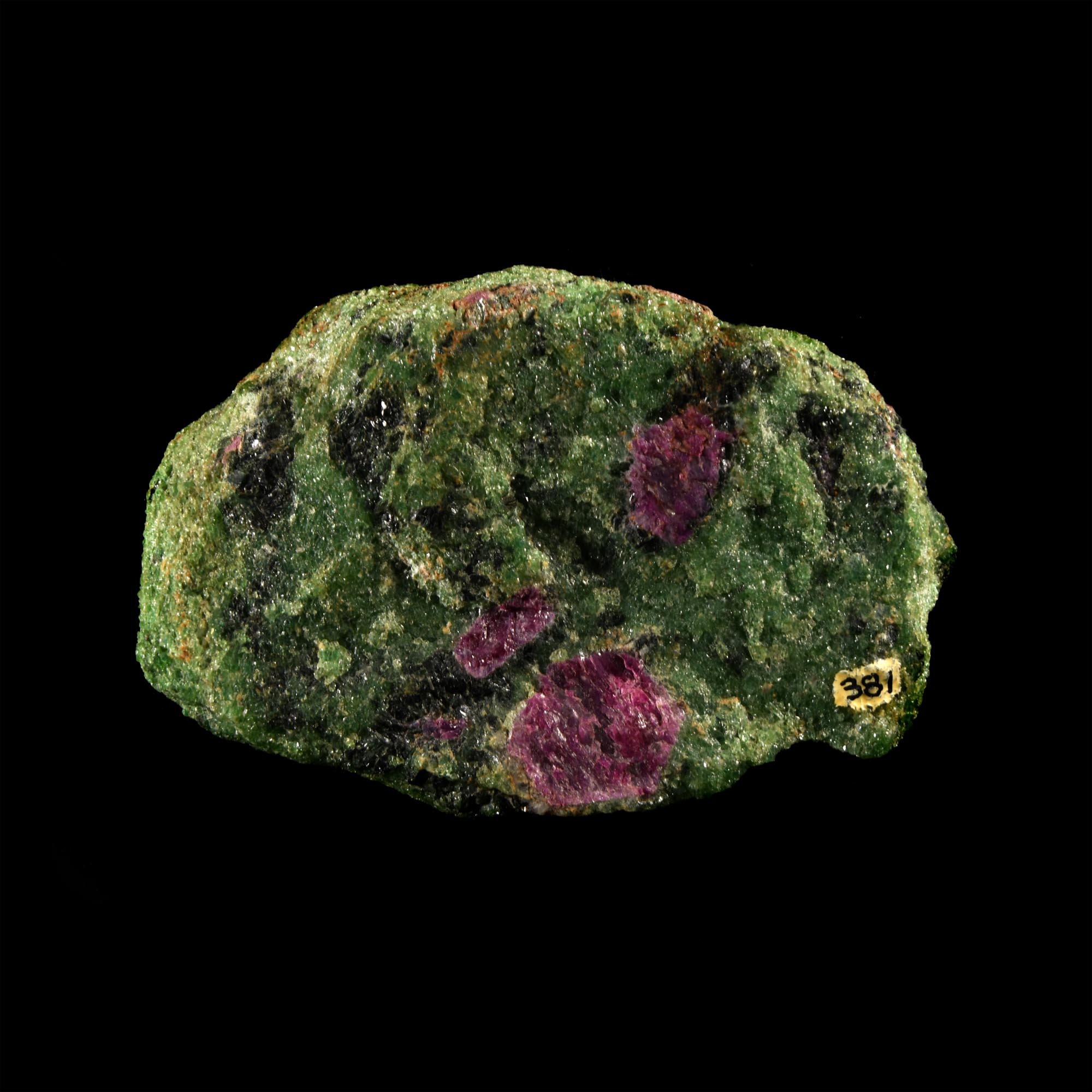 Natural History - Historic 'Tanzania' Ruby Chrom-zoisite Mineral Specimen
