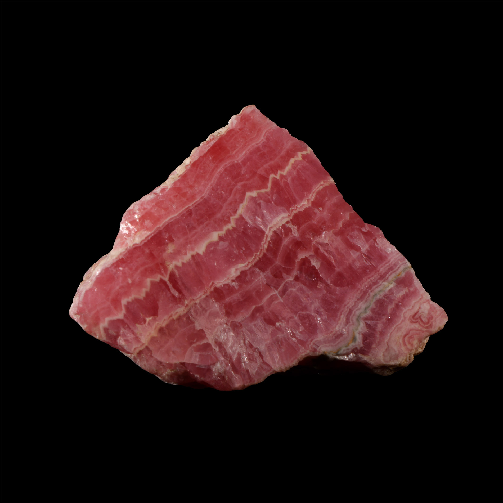 Natural History - Historic 'Argentina' Polished Rhodochrosite Mineral Specimen