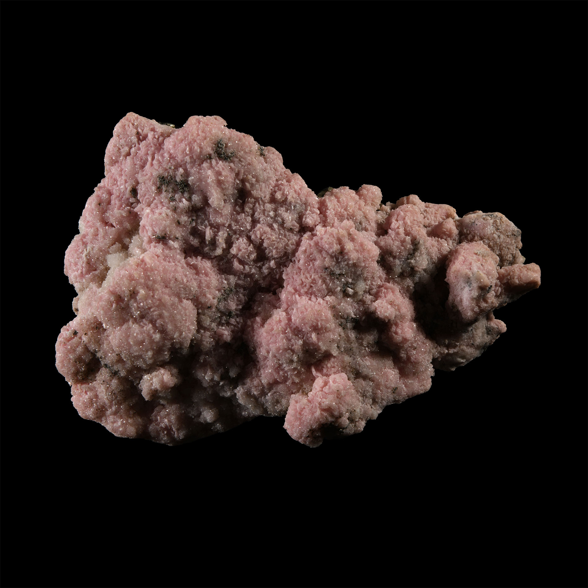 Natural History - Historic 'Peru' Rhodochrosite and Quartz Mineral Specimen