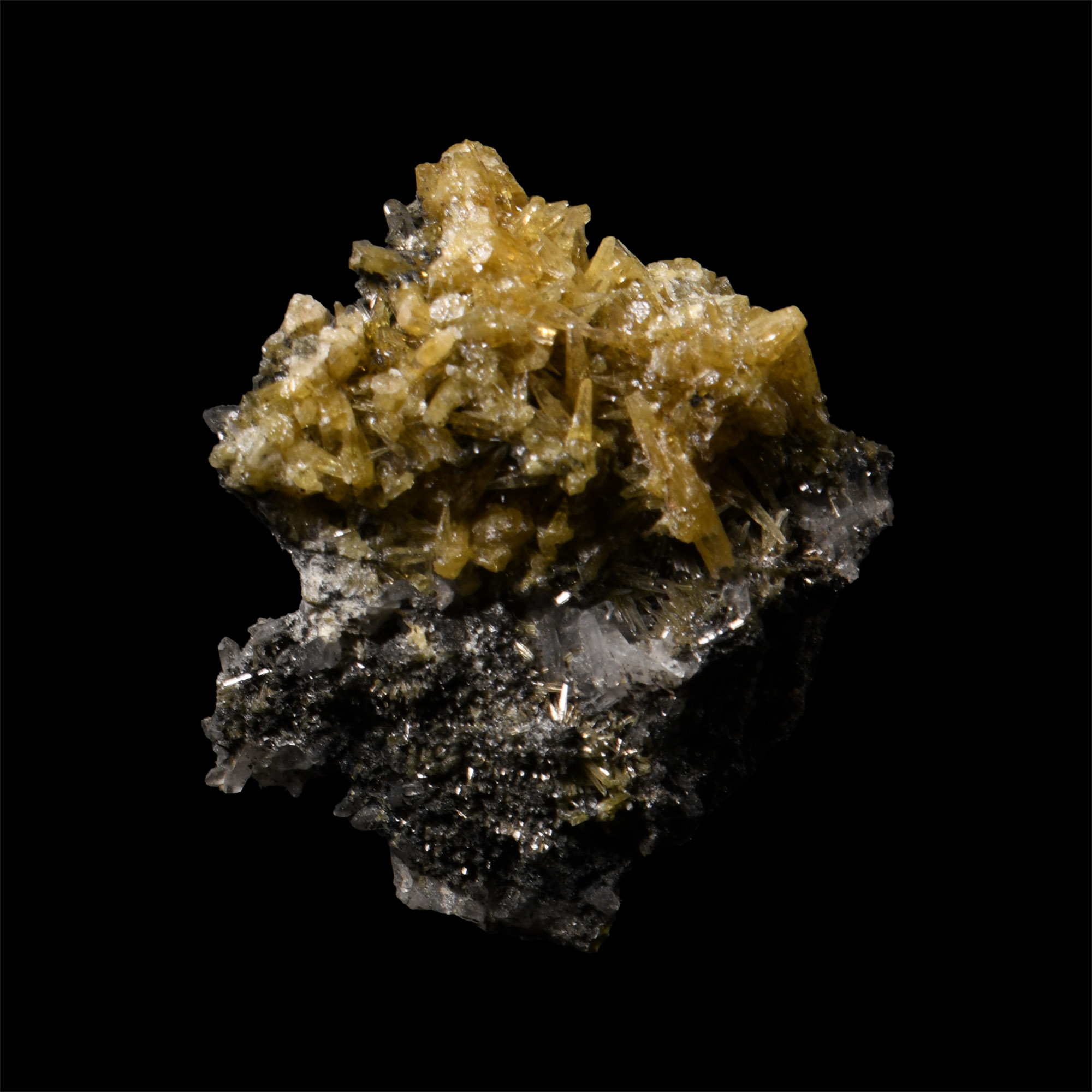 Natural History - Historic 'Tsumeb, South West Africa' Mimetite on Tennantite Crystal Specimen
