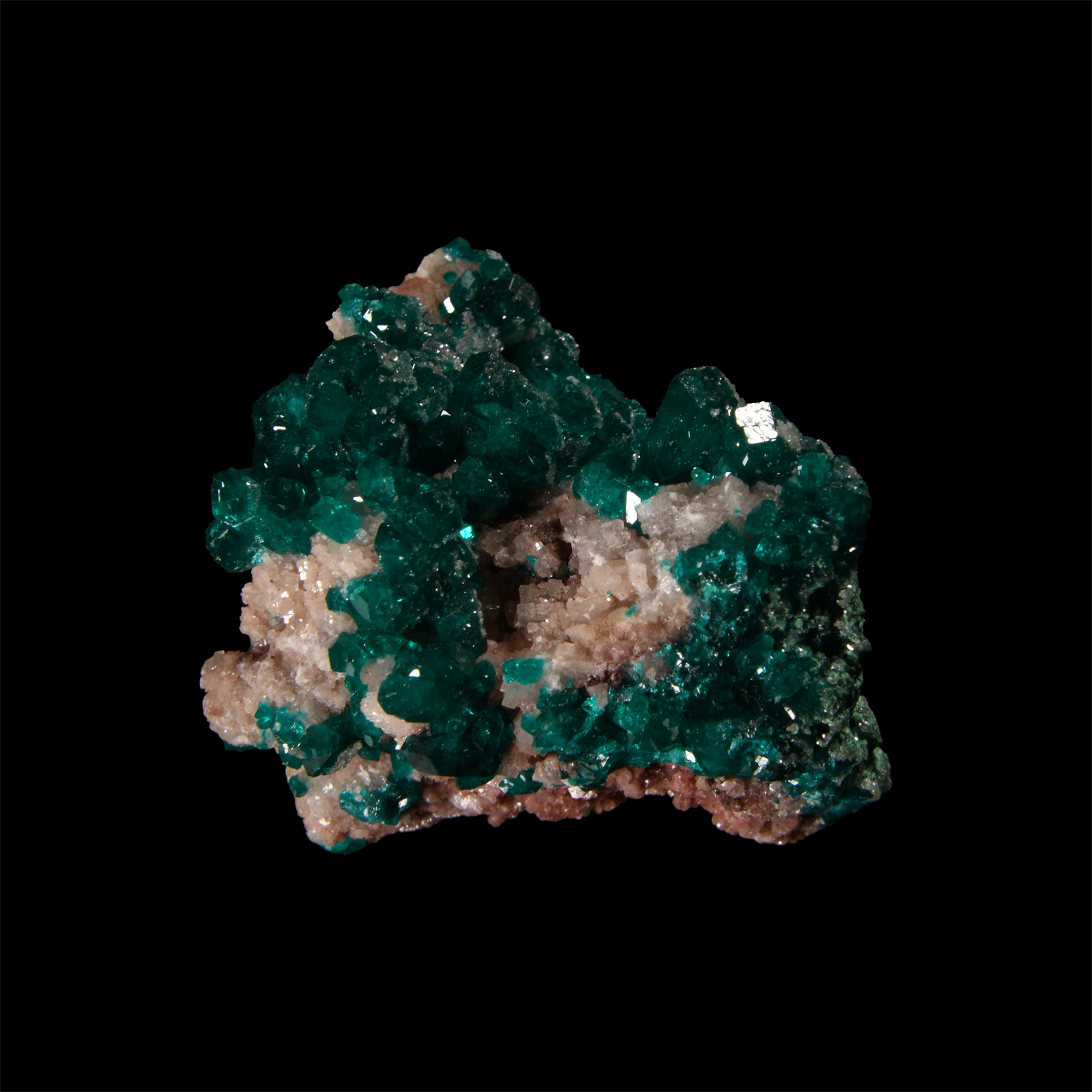 Natural History - Historic 'Tsumeb, South West Africa' Dioptase Crystal Specimen
